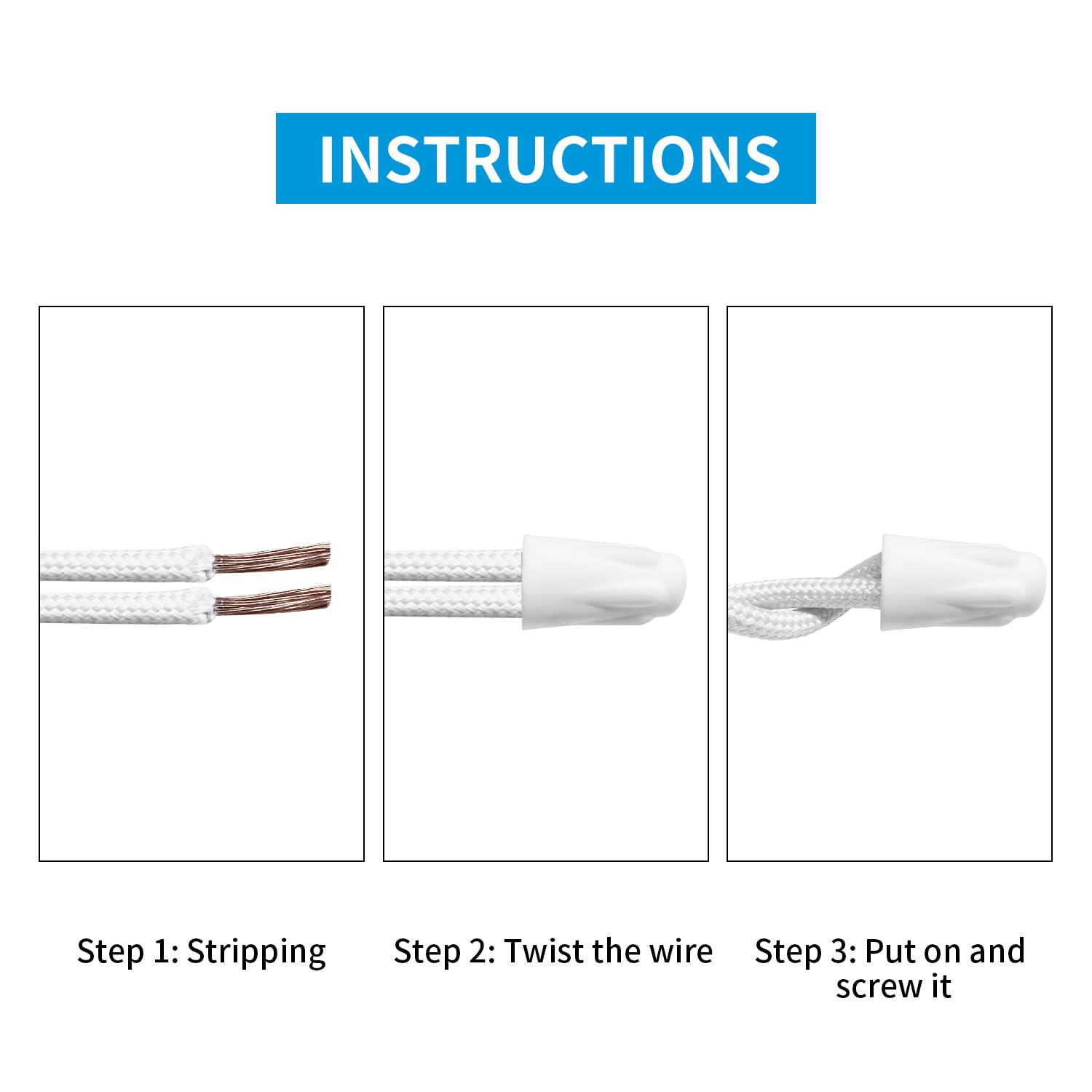 Dicio 25-Pack Porcelain Wire Connectors - Small Ceramic Wire Nuts, Heat Resistant (22-14 AWG), Easy-Twist Electrical Connectors for Ovens & Appliances - Perfect for High-Temperature Wiring Projects