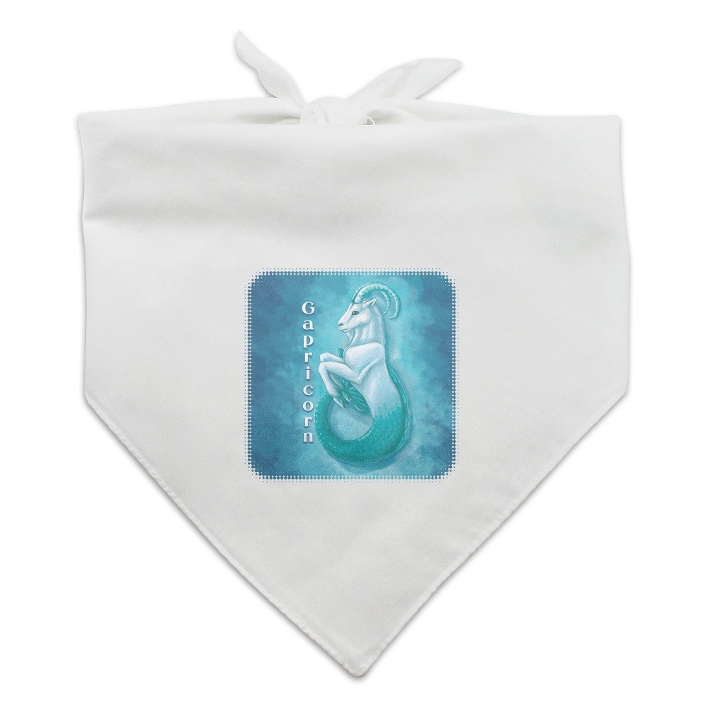 Capricorn Zodiac Fish-Goat Horoscope Dog Bandana for Pets - Stylish & Comfortable Pet Accessory for Birthdays, Holidays & Special Occasions