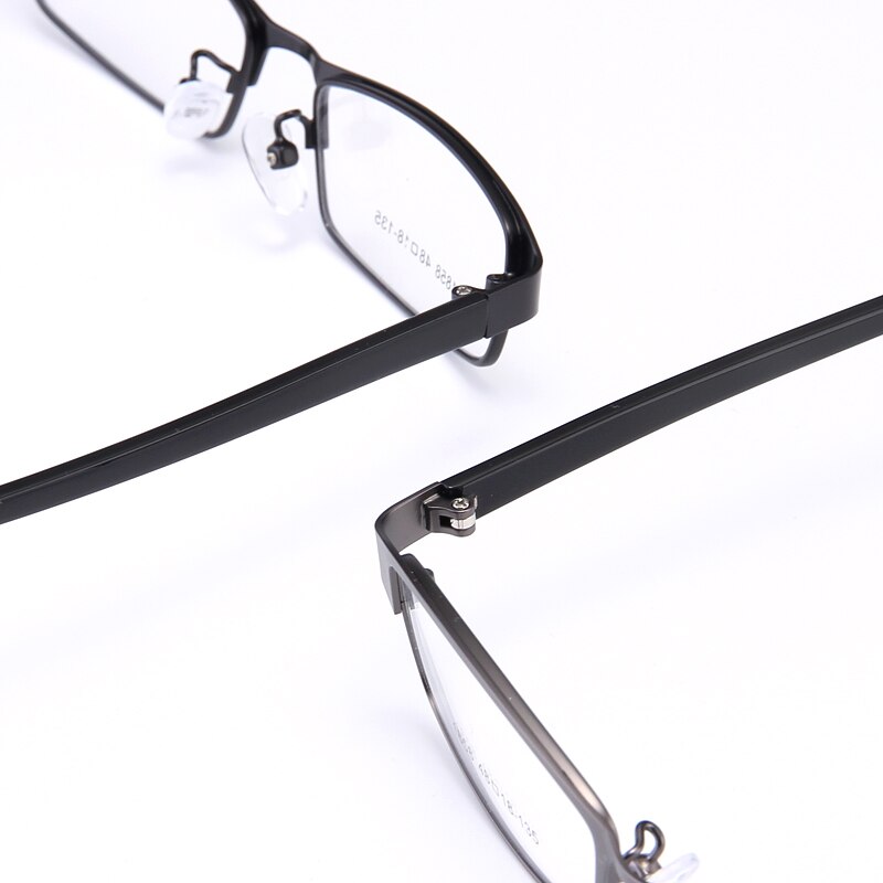Bclear Men's Full Rim Small Rectangle Acetate & Alloy Frame Eyeglasses (Model My1858) - Lightweight & Durable for Work, Reading & Everyday Wear
