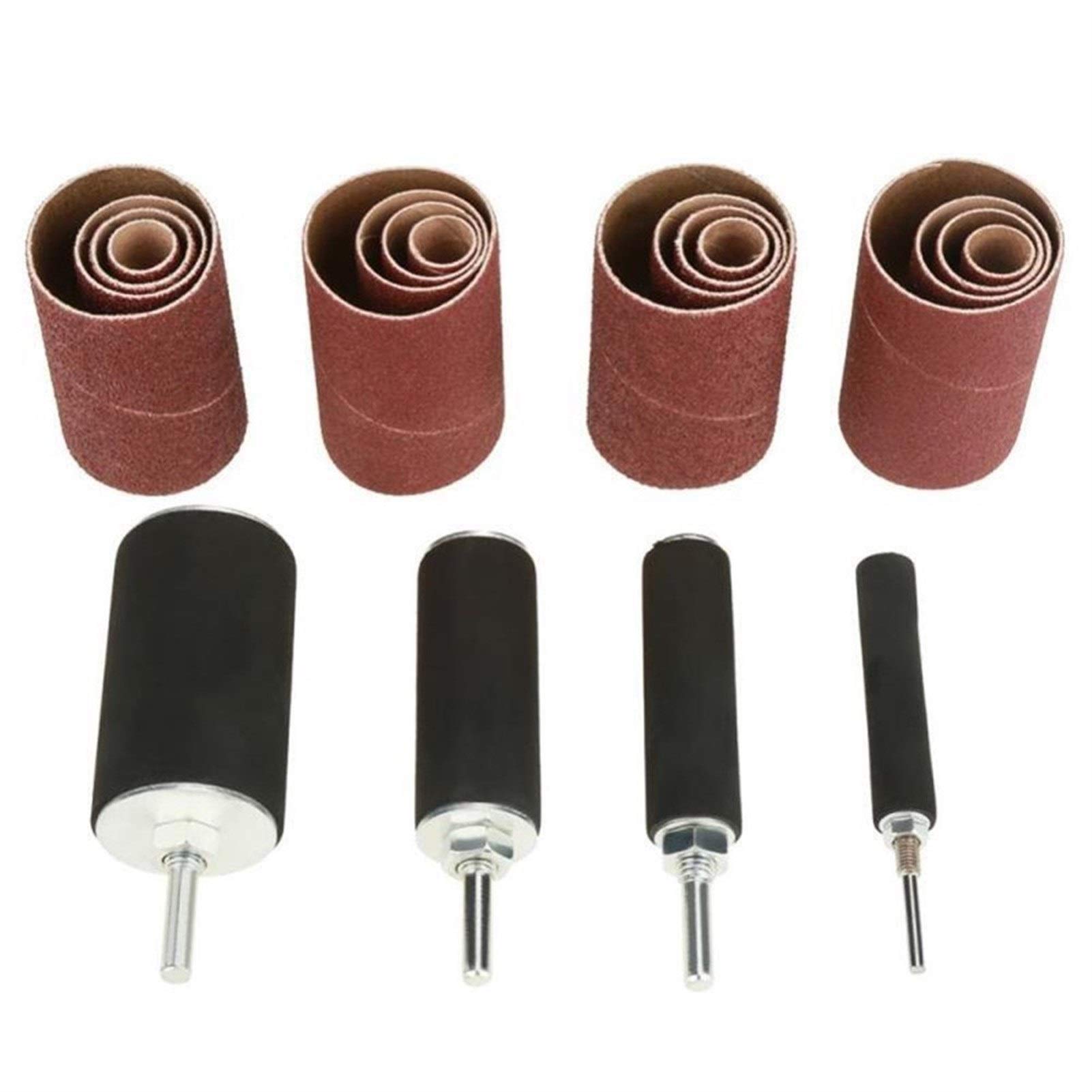 YCHUAN 20-Piece Drum Sander Kit with Case - Spindle Sanding Drum Accessories for Drill Press & Knife Sharpening - Perfect for Woodworking, Metal Polishing & DIY Projects