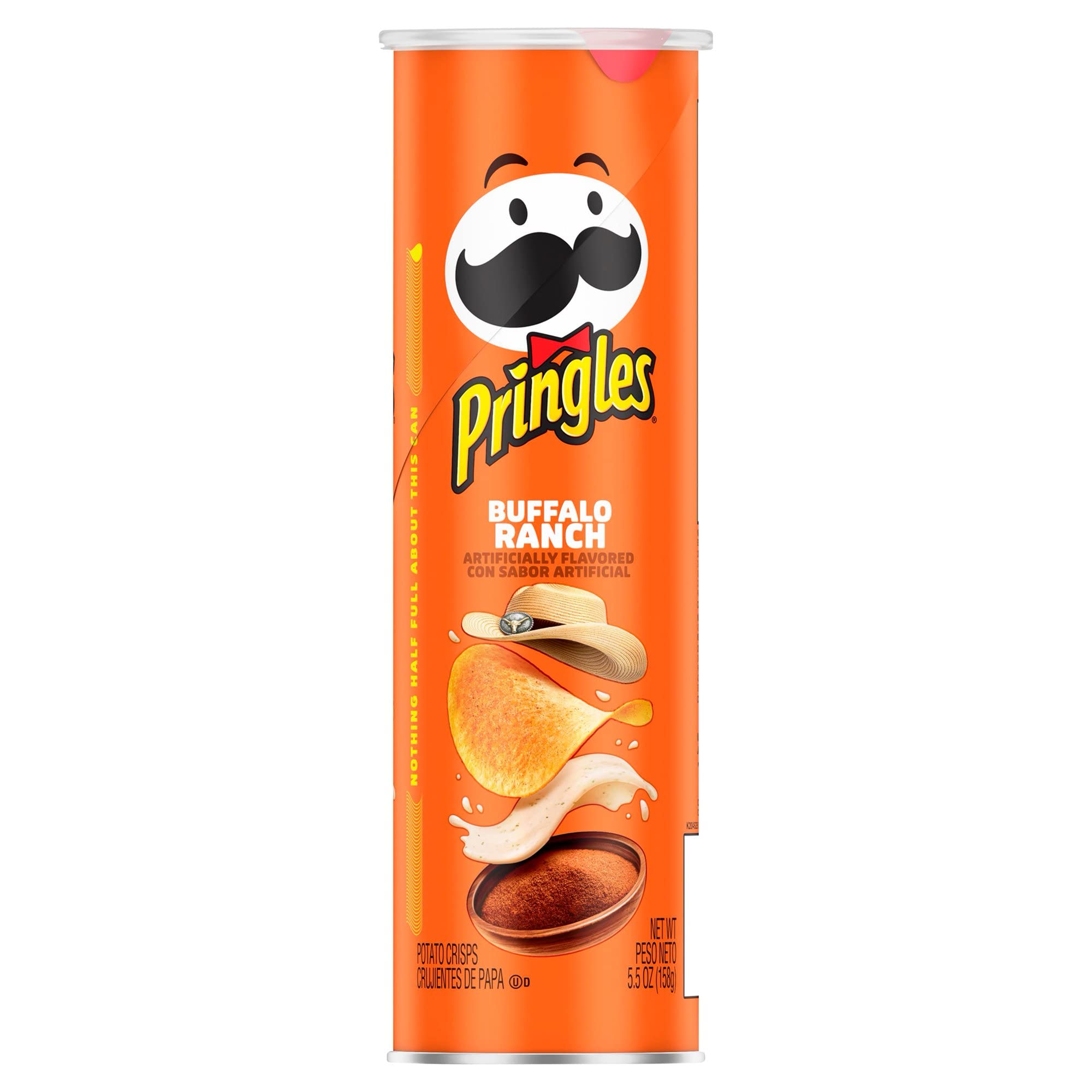 Pringles Buffalo Ranch Flavored Potato Crisps - 3 Pack (5.96 oz Cans) | Crunchy Snack Chips for Parties, Lunch Boxes & On-the-Go Snacking