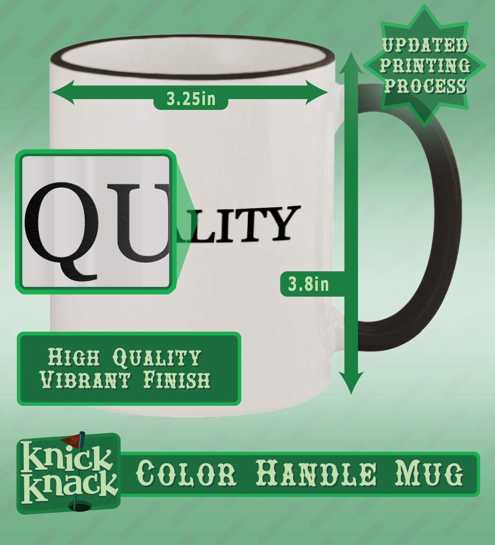 Funny Coffee Mug - 11oz Black Ceramic Mug with Colored Rim & Handle | Perfect for Office Humor, Gifts & Coffee Lovers
