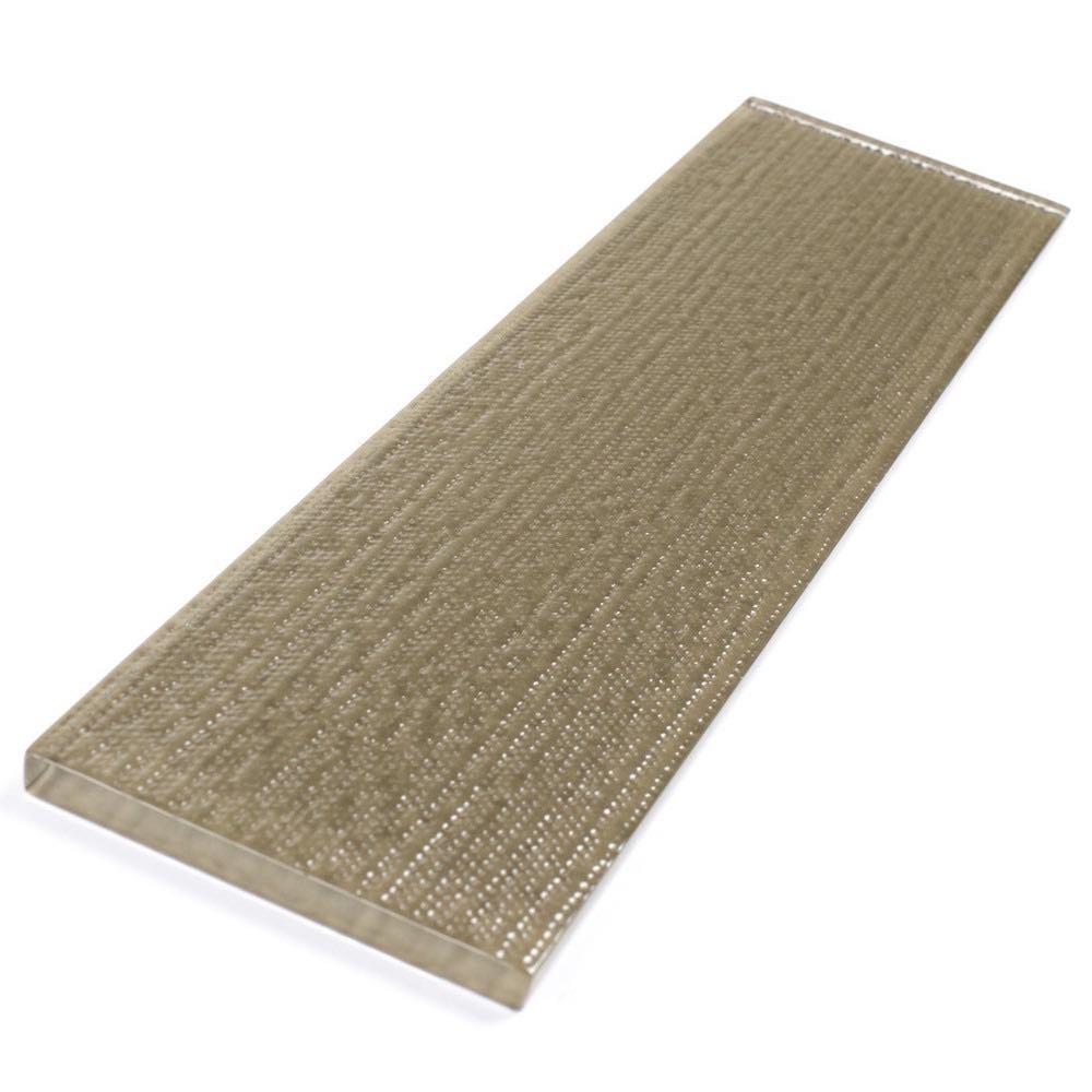 Premium Taupe Glass Subway Tile 3x12 - Elegant Kitchen & Bathroom Backsplash for Modern Home Decor
