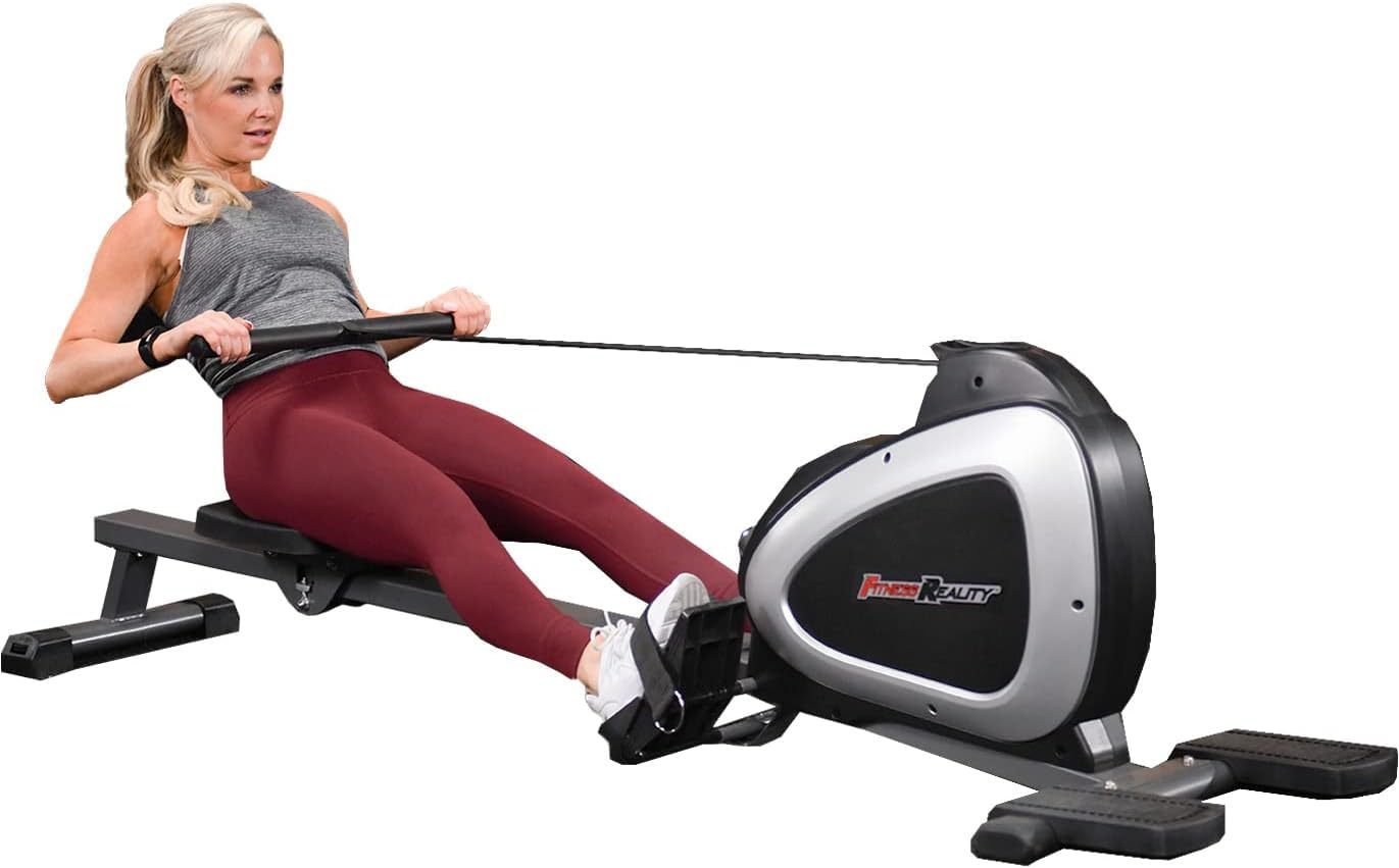 Fitness Reality Magnetic Rowing Machine with Bluetooth Connectivity - Smart Workout Tracking, Full Body Exercise, App Compatible & Tablet Holder - Perfect for Home Gym & Cardio Training | Ideal for Small Spaces, Apartment Workouts & Indoor Fitness