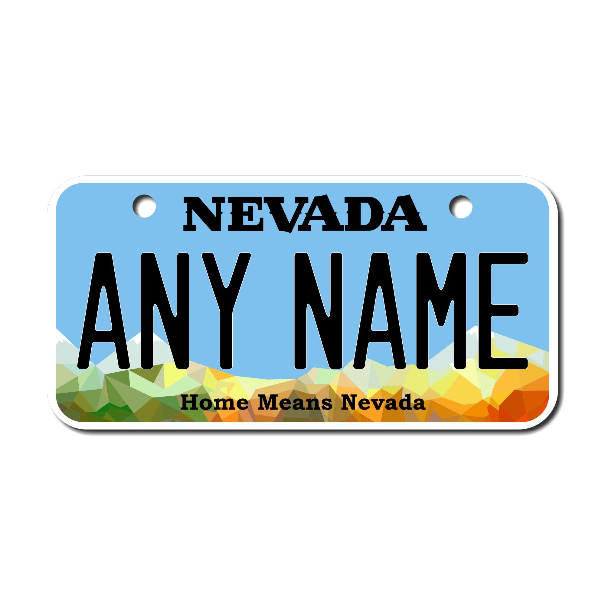 Custom Nevada License Plate for Kids Bikes, Cars & Trucks - Personalized Aluminum Plate 3x6 inches - Great for Gifts, Keychains & Golf Carts | Durable Metal Car Accessories for Road Trips & Vehicle Decor