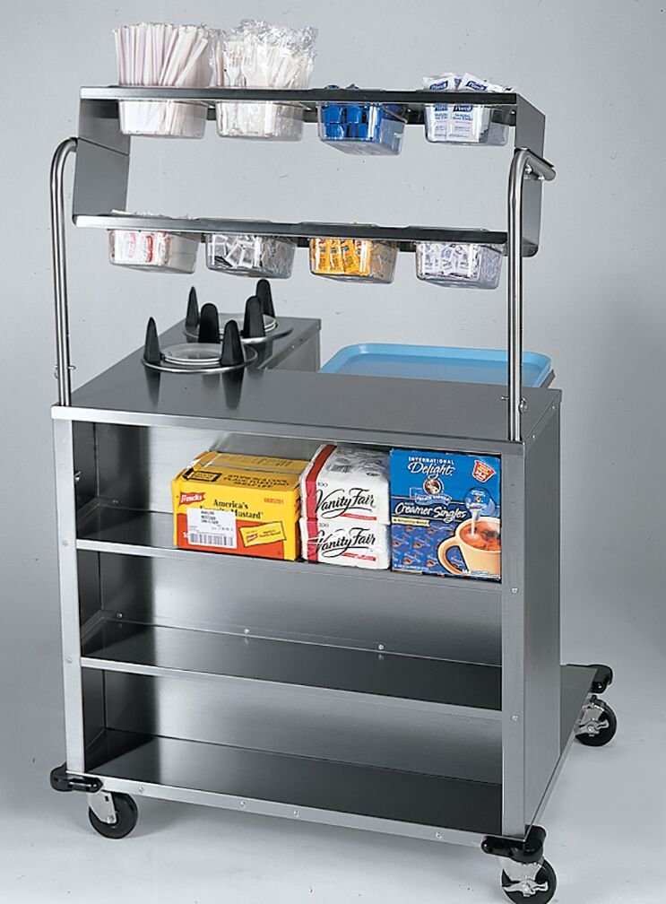 Lakeside 2620 Commercial Food Service Deluxe Tray Starter Station - Stainless Steel Countertop Organizer for Pans, Trays & Dishes (Fully Assembled) - Perfect for Restaurants, Cafeterias & Buffet Setups