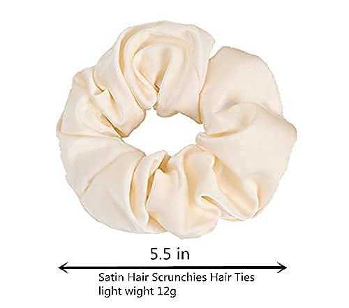INDVIK Satin Silk Hair Scrunchies for Women - Soft Fluffy Hair Ties & Ponytail Holders for Fine & Curly Hair - 1pc Set (Perfect for Everyday Use, Work, Gym & Special Occasions)