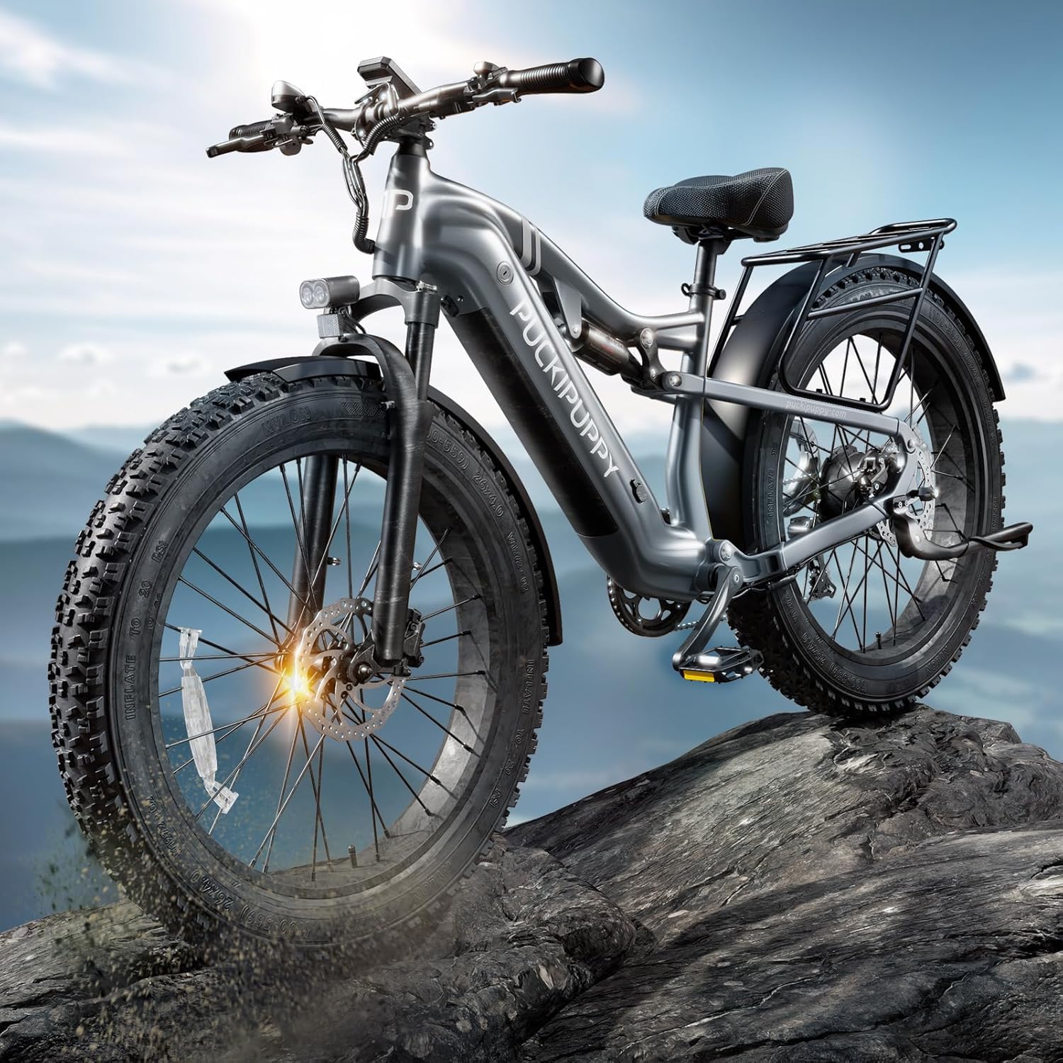 **960W 48V 20AH Electric Bike for Adults - 28MPH Fat Tire Mountain & Beach E-Bike, 26