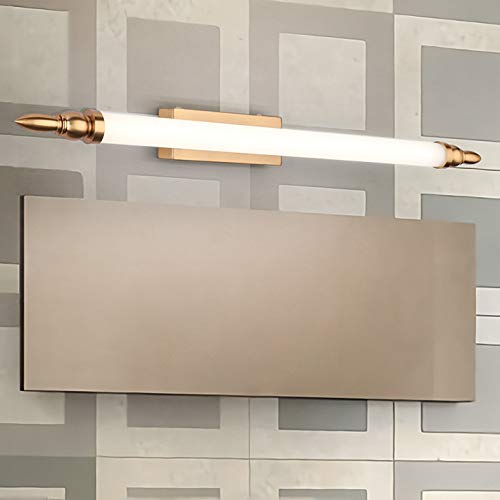 4000K LED Mirror Light - Warm White Makeup Lamp, Bathroom Wall Light Fixture, Vanity Mirror Lighting Strip for Dressing Table (Gold, 75cm/30inch) - Perfect for Bathroom Vanity, Makeup Application & Home Decor