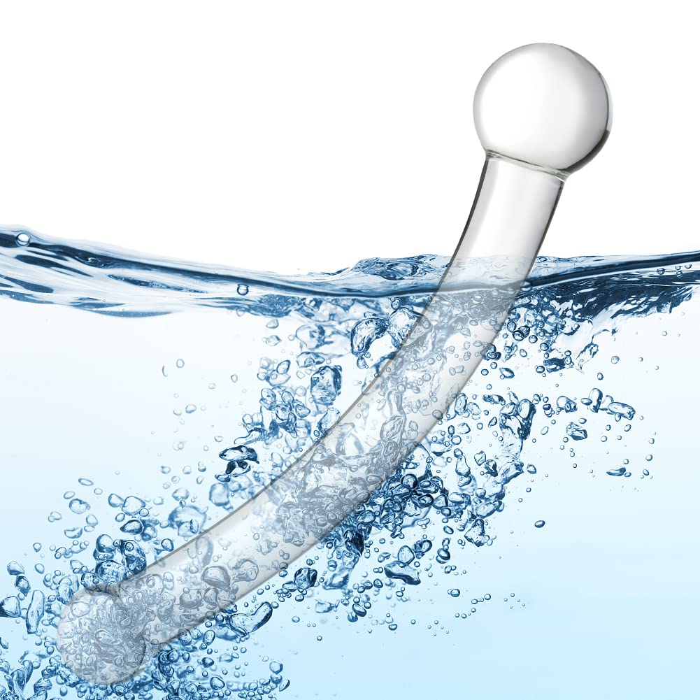 Double Ended Realistic G Spot Dildo - 7.87 Inch Clear Glass Penis Toy with Different Size Ends - Adult Sex Toy for Men, Women, Couples & LGBTQ+ - Perfect for Solo Play, Couples Exploration & BDSM Scenes