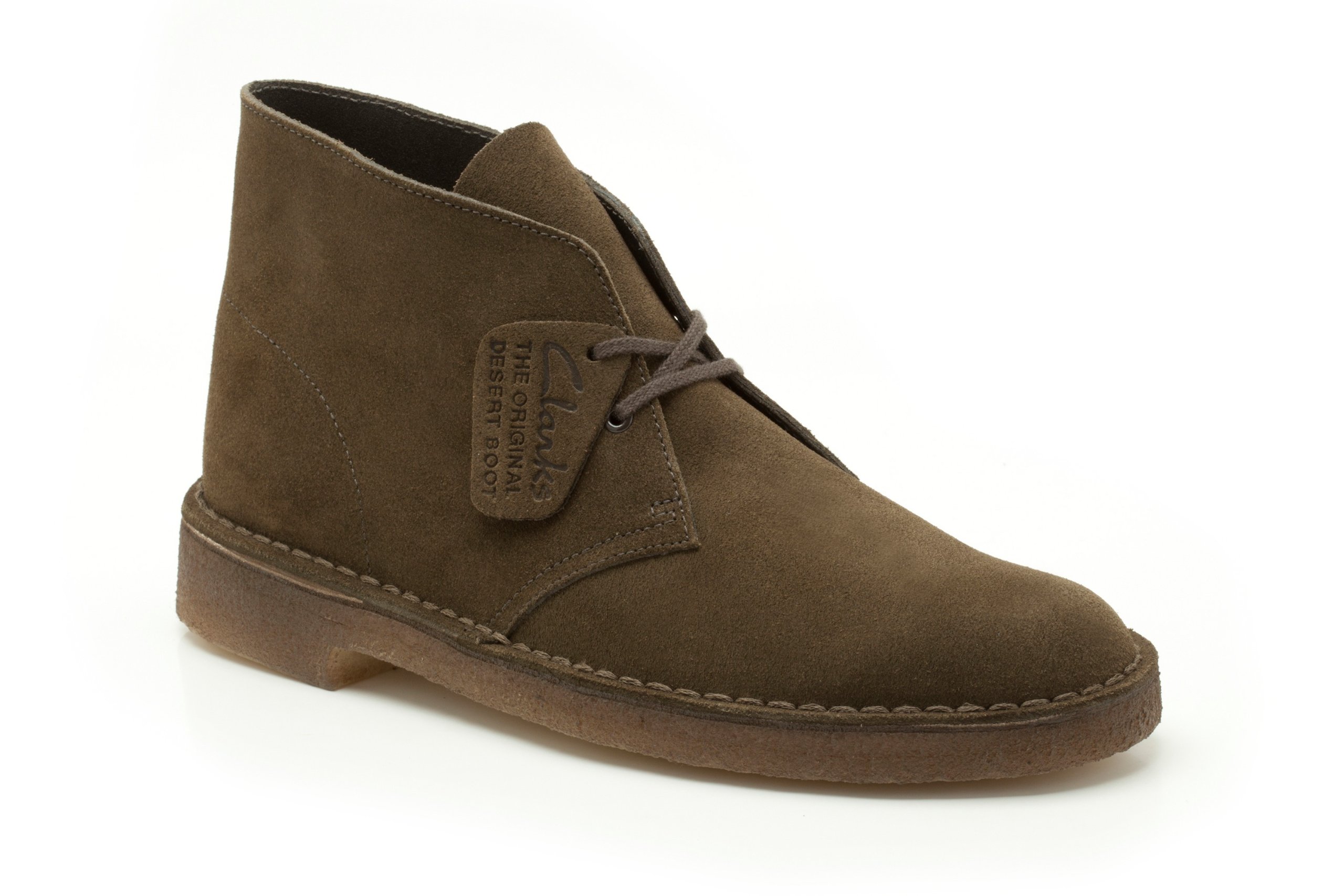 Clarks Originals Desert Boots for Men - Olive Suede, Size 11.5 US - Comfortable Casual & Outdoor Footwear for Walking, Travel & Everyday Wear