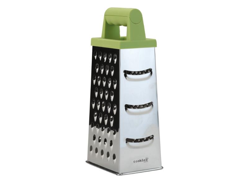 BergHOFF Essentials 6.5-Inch Stainless Steel 4-Sided Grater for Cheese, Vegetables & Fruits - Perfect for Kitchen, Baking & Food Prep