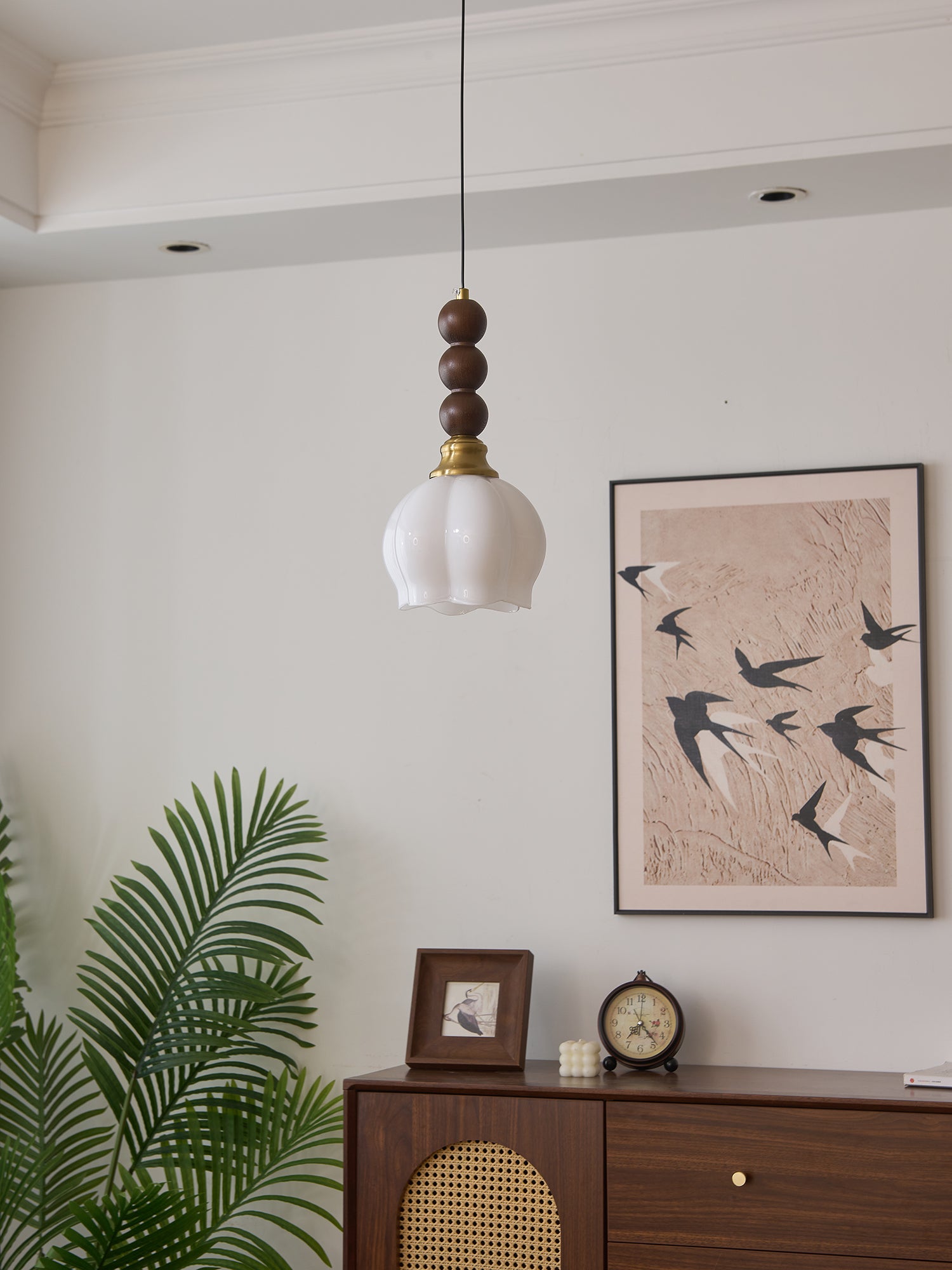 Evandra Modern Pendant Light - Elegant Hanging Ceiling Fixture for Kitchen, Dining Room & Bedroom | Dimmable LED Chandelier with Adjustable Height