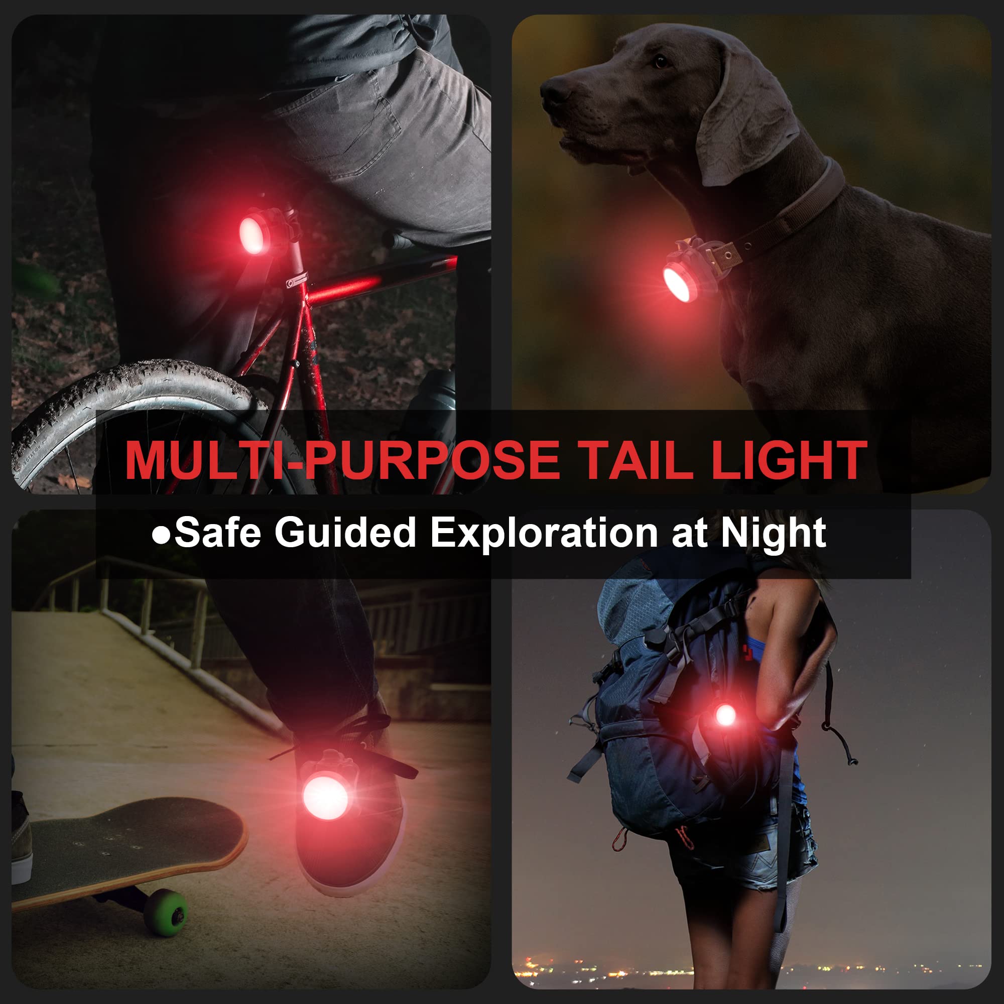 Arespark Rechargeable LED Bike Lights Set - Super Bright Front and Rear Bicycle Headlight & Taillight Combo (4 Lighting Modes) - Perfect for Night Cycling, Commuting, and Mountain Biking Safety Accessories