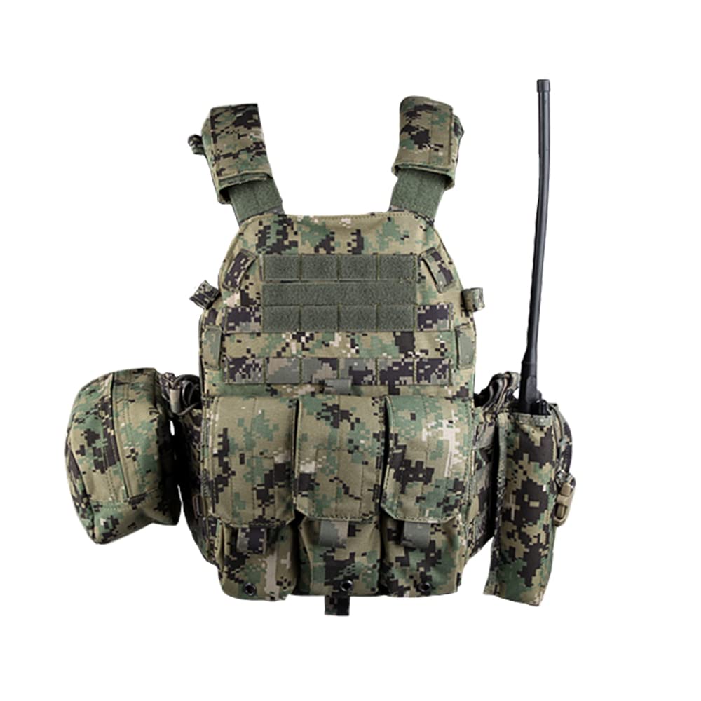 Emerson Gear LBT6094A Style Tactical Vest for Airsoft & Paintball - Radio Pouch, Triple Mag Pouch, Dump Pouch - Perfect for Military Simulation, Outdoor Training & Airsoft Games