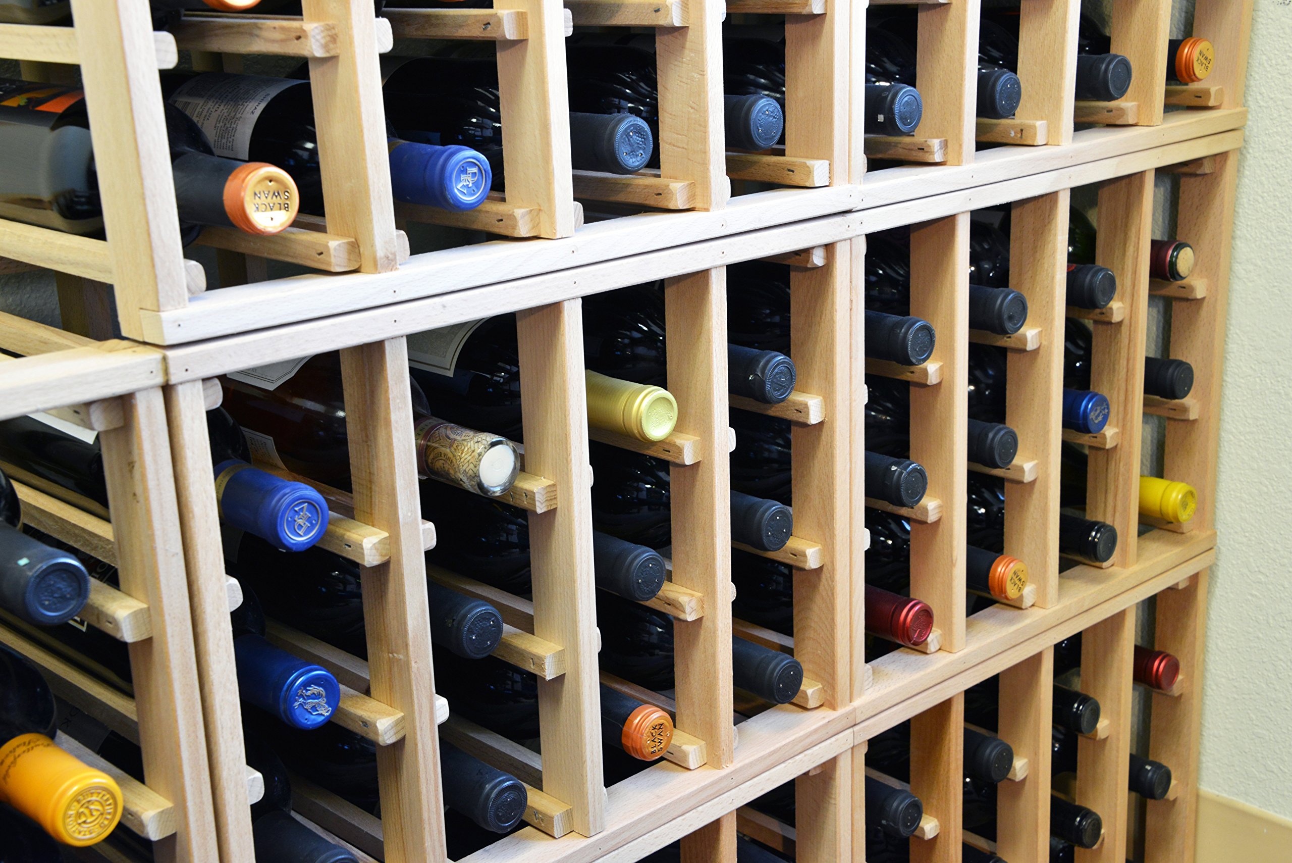 Modular Stackable Wine Rack - Holds 24 Bottles (Expandable to 72 Bottles) | Space-Saving Storage for Home, Kitchen, or Cellar Organization | Premium Wooden Wine Bottle Holder