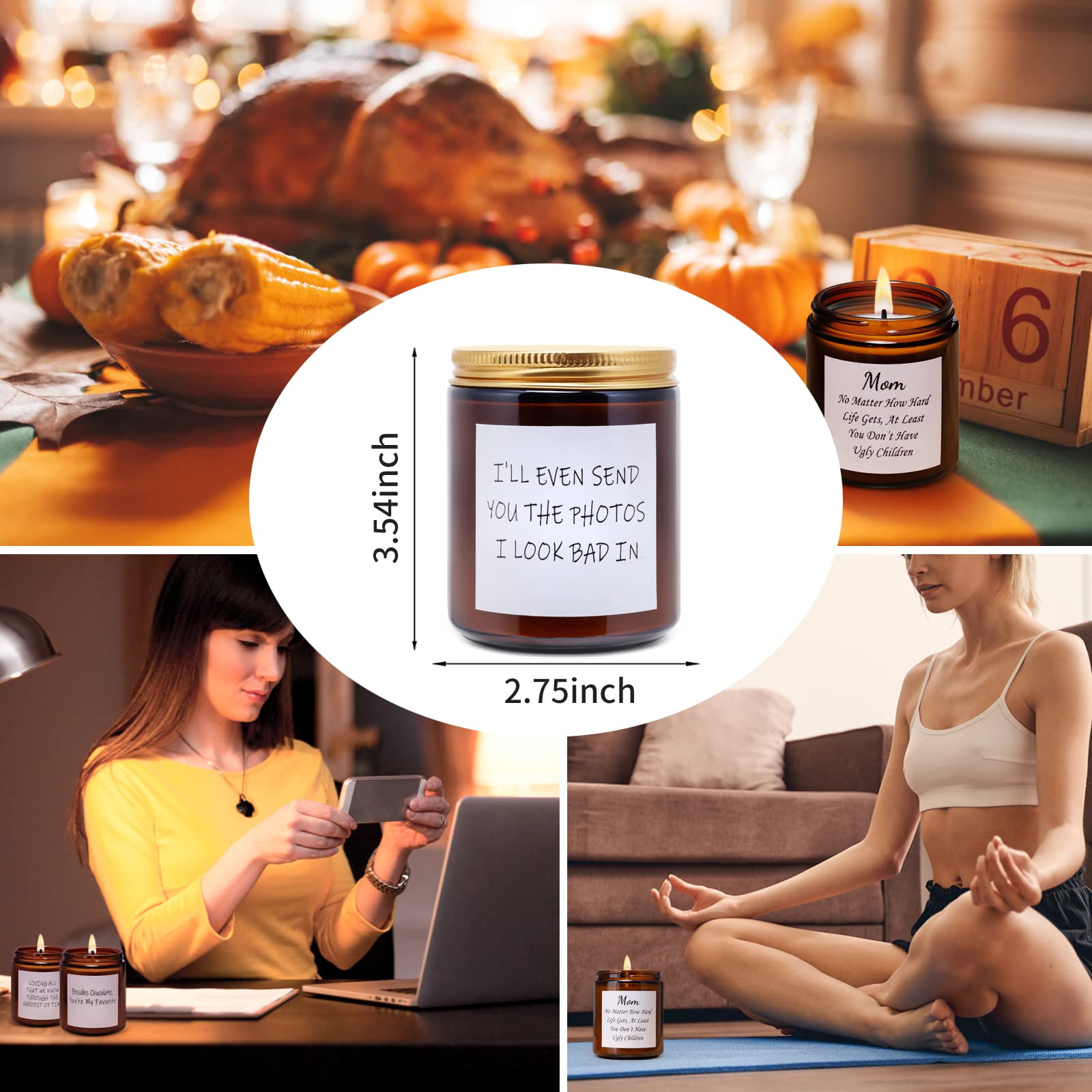 9 oz Lavender Aromatherapy Candle - 50 Hour Burn, Stress Relief Gift for Women - Birthday, Christmas & Home Relaxation