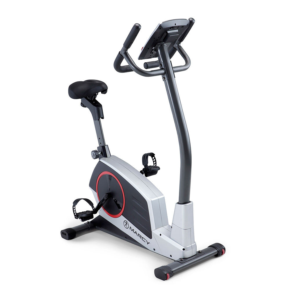 Marcy ME 702 Magnetic Upright Exercise Bike - Quiet Home Gym Equipment for Cardio Workouts | Perfect for Small Spaces & Indoor Cycling Training