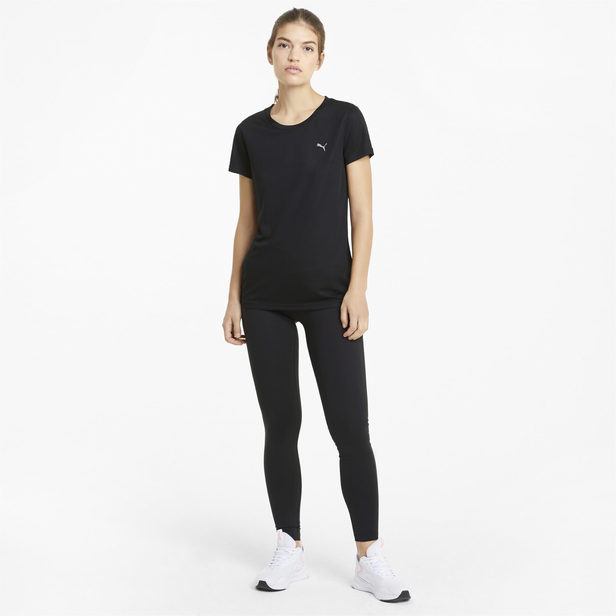 PUMA Women's Performance T-Shirt - Moisture Wicking Athletic Top for Running, Yoga & Gym Workouts - Lightweight Breathable Workout Tee for Active Women