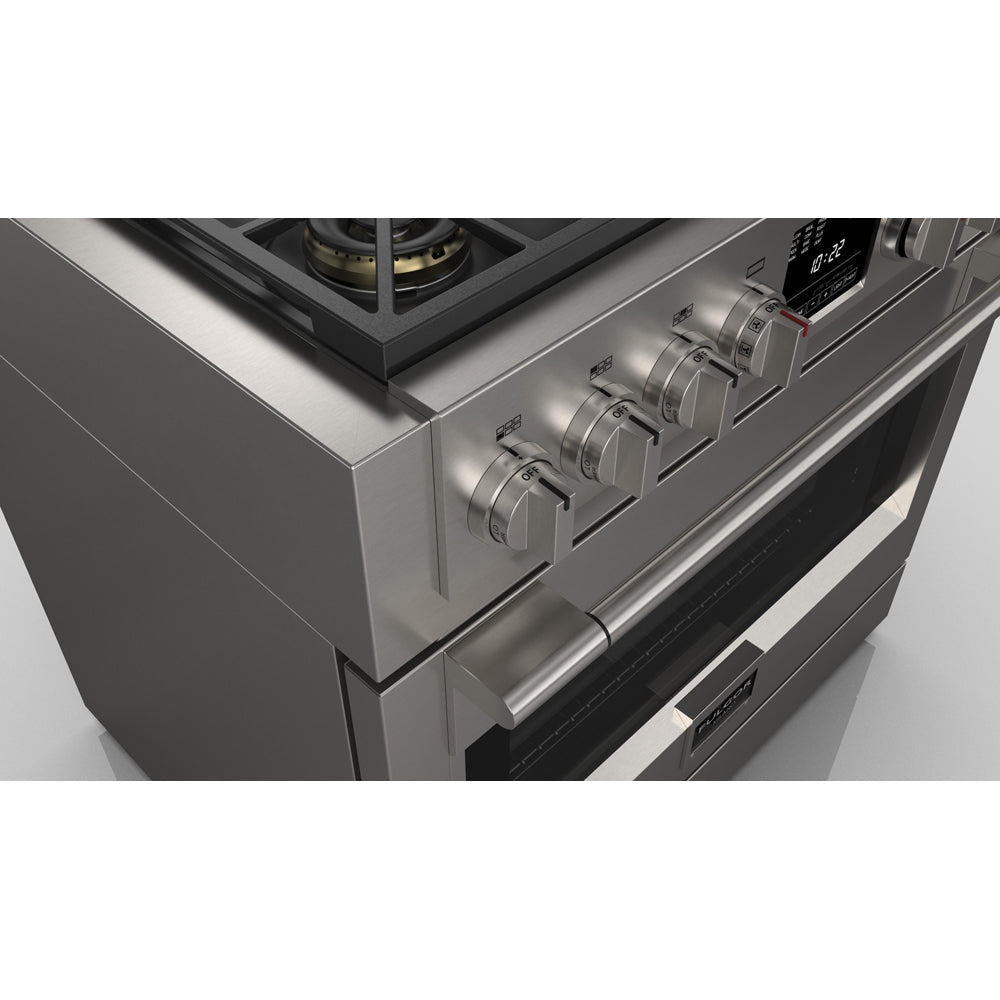 Fulgor Milano 36-Inch 600 Series Dual Fuel Range with 6 Burners - Stainless Steel Professional Gas Stove & Electric Oven (Model F6PDF366S1) - Perfect for Gourmet Cooking & Large Family Kitchens