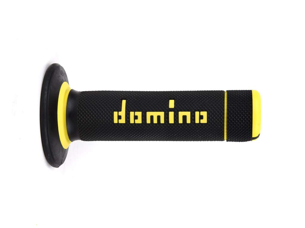 Domino Racing Dually Half Waffle Grips for Dirt Bikes - Premium Motorcycle Handlebar Grips for Off-Road, Motocross & Trail Riding - Enhanced Comfort & Control for Extreme Terrain