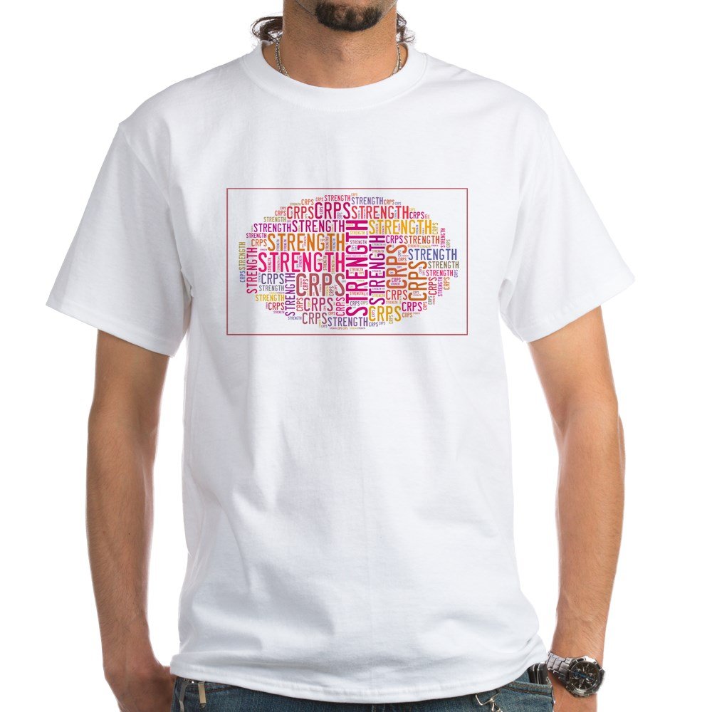 CRPS 100% Cotton T-Shirt for Men & Women - Soft Comfortable White Tee - Perfect for Casual Wear, Workouts & Everyday Use