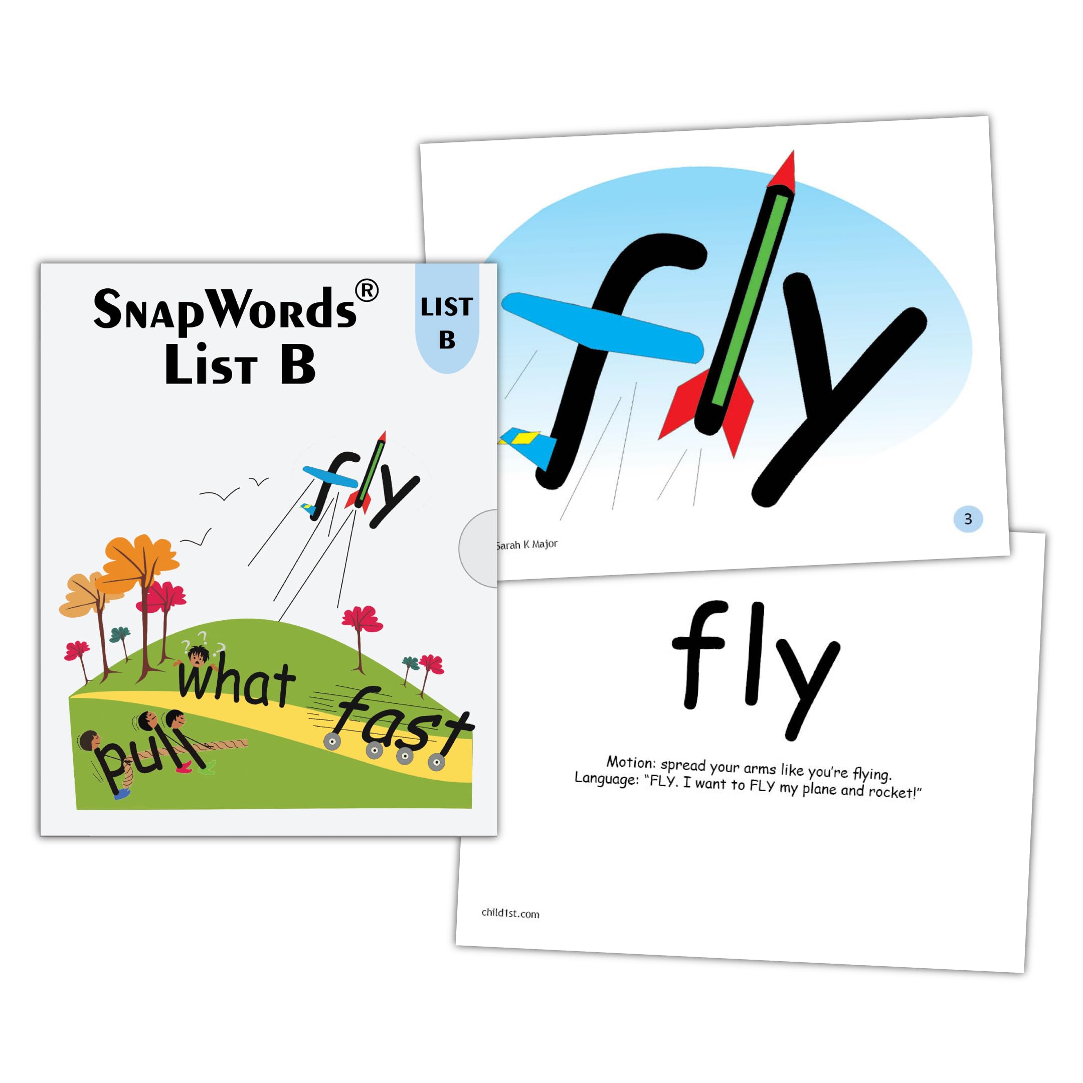 SnapWords® List B Sight Word Flash Cards - Multisensory & Kinesthetic Teaching Cards for ESL, ELL & Early Readers - Perfect for Classroom, Homeschool & Learning Centers