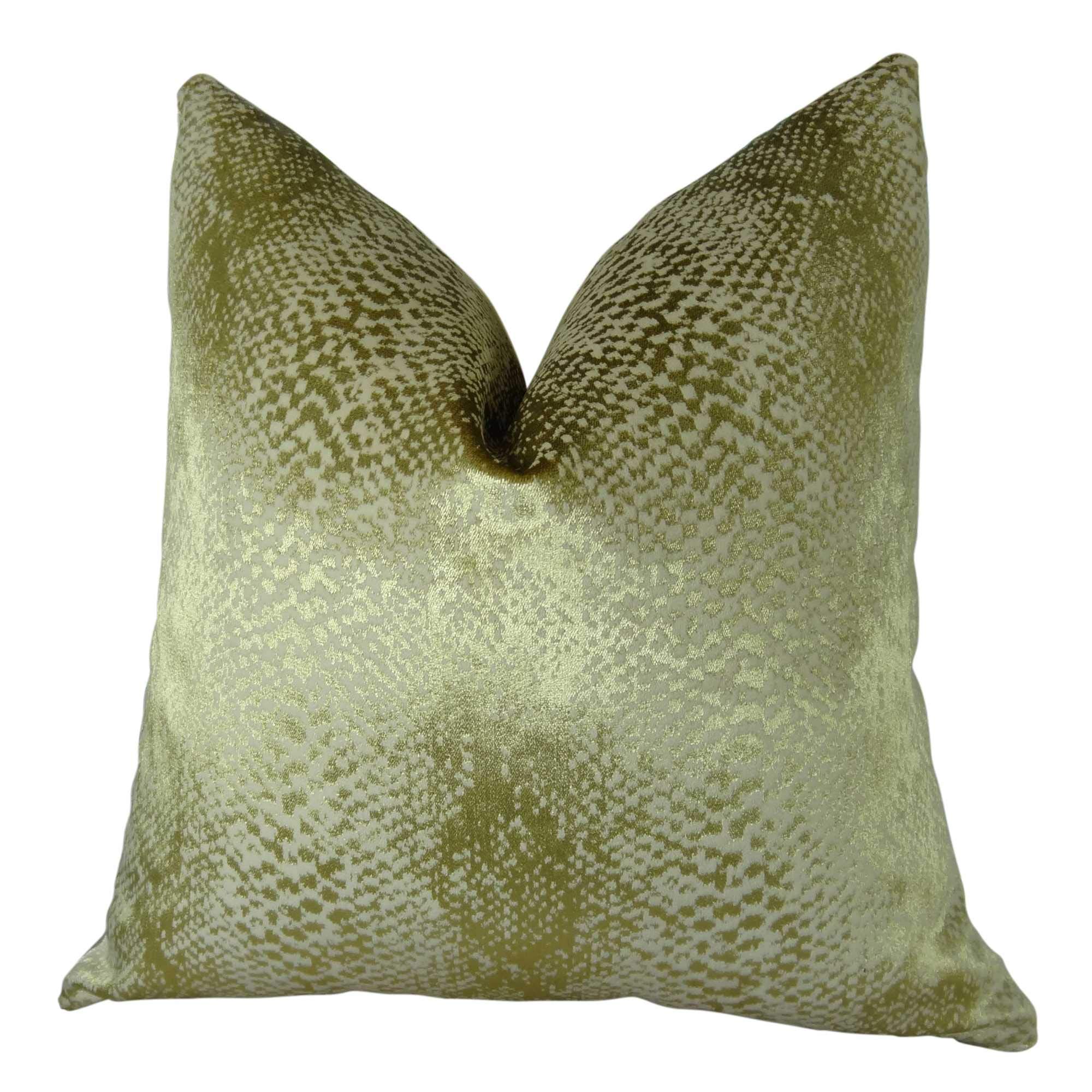 Plutus Hidden World Gold Handmade Throw Pillow 26x26 Inch - Luxury Bohemian Decorative Cushion for Sofa, Bed, Living Room & Home Decor