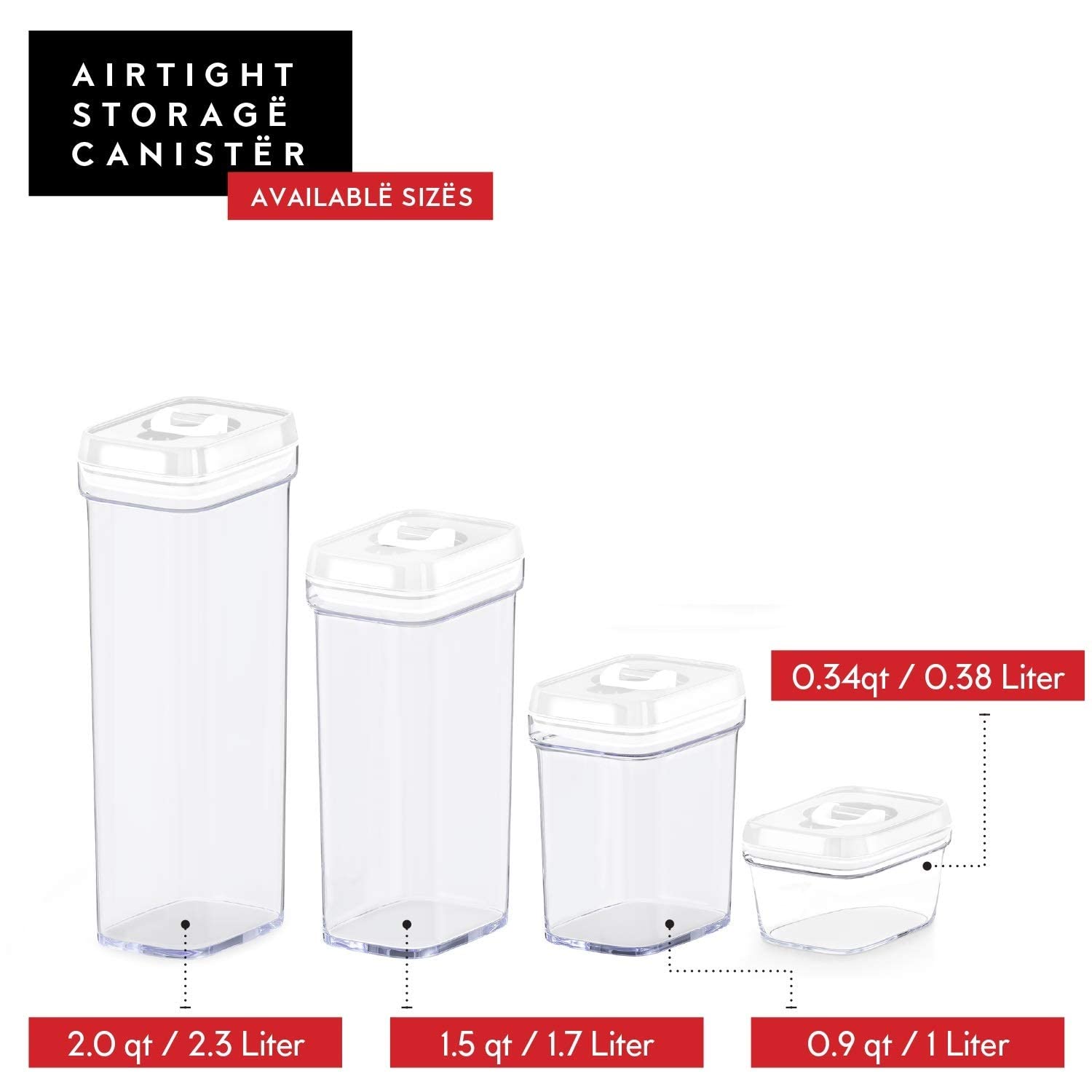 DWËLLZA 7-Piece Airtight Food Containers Set - BPA-Free for Pasta, Snacks & More - Perfect for Kitchen Pantry Storage