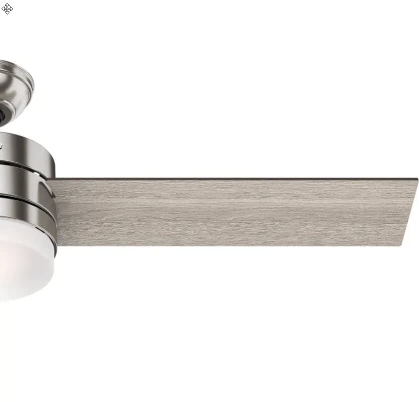 Hunter 54 Inch Modern Ceiling Fan with Remote Control, Brushed Nickel Finish - Energy Efficient Quiet Operation for Living Room, Bedroom, Office (Renewed)