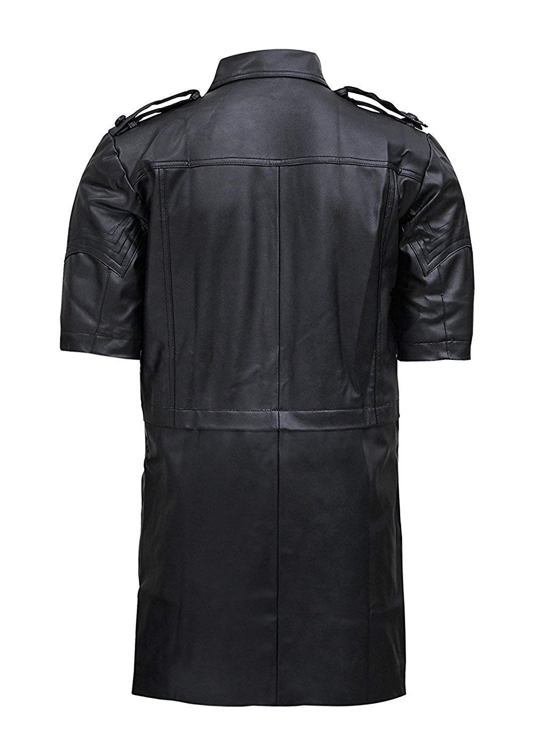 Fantasy XV Noctis Black Synthetic Leather Jacket for Men - Official Cosplay Costume | Perfect for Halloween, Anime Conventions & Gaming Events