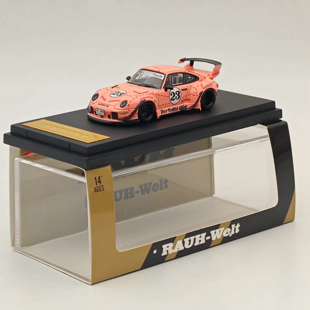 1:64 Scale Star Pink RWB Porsche 911 993 GT #23 Classic Sports Diecast Metal Model Car - Collectible Toy for Display, Racing Enthusiasts & Gift Ideas