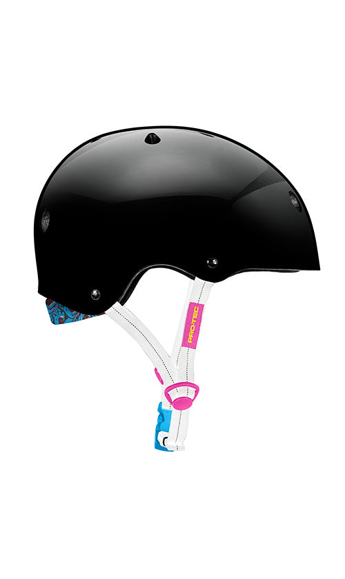 Pro Tec Low Pro Certified Skateboard Helmet - Santa Cruz Black - Perfect for Skateboarding, Scooter & BMX Riding