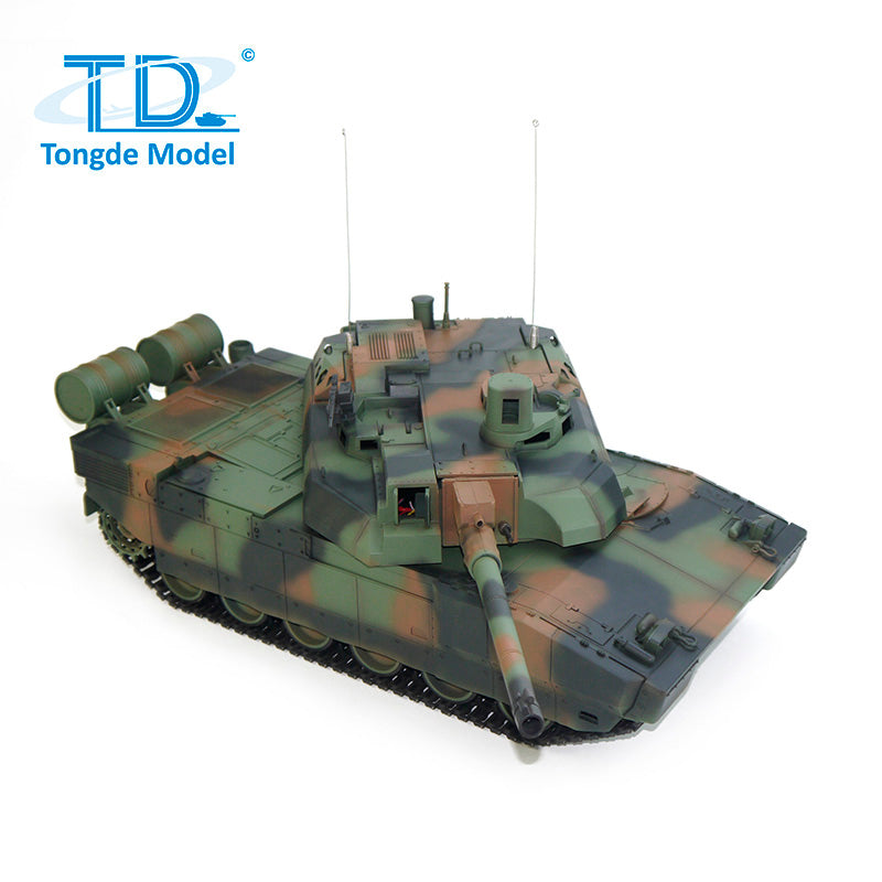 1/16 Scale RC Military Tank Model - H2408 Leclerc Battle Tank with Metal Wheels, Gearbox, Infrared BB Barrel, Recoil & Smoke Effects | Remote Control Toy for Collectors & Battle Simulation Enthusiasts | Perfect for Outdoor Play, War Games & Display