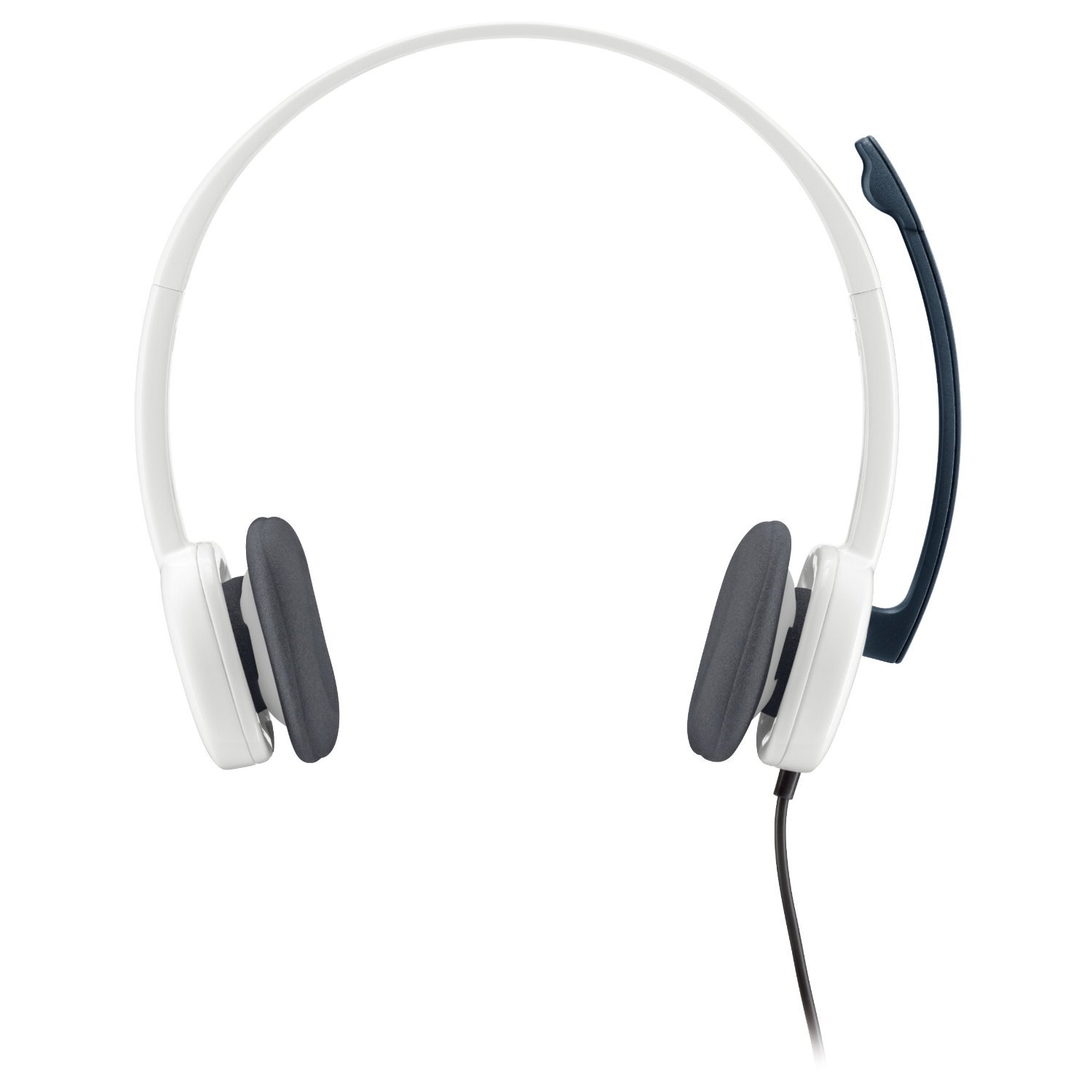Logitech H150 Stereo Gaming Headset with Noise-Canceling Mic - Lightweight Comfort for PC, Laptop, Mobile - Cloud White | Perfect for Online Classes, Work Calls & Gaming