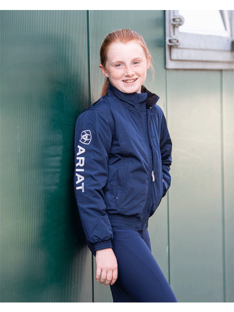 Ariat Kids Stable Team Jacket - Waterproof & Breathable Equestrian Riding Jacket for Boys & Girls - Perfect for Horseback Riding, Barn Chores & Outdoor Activities