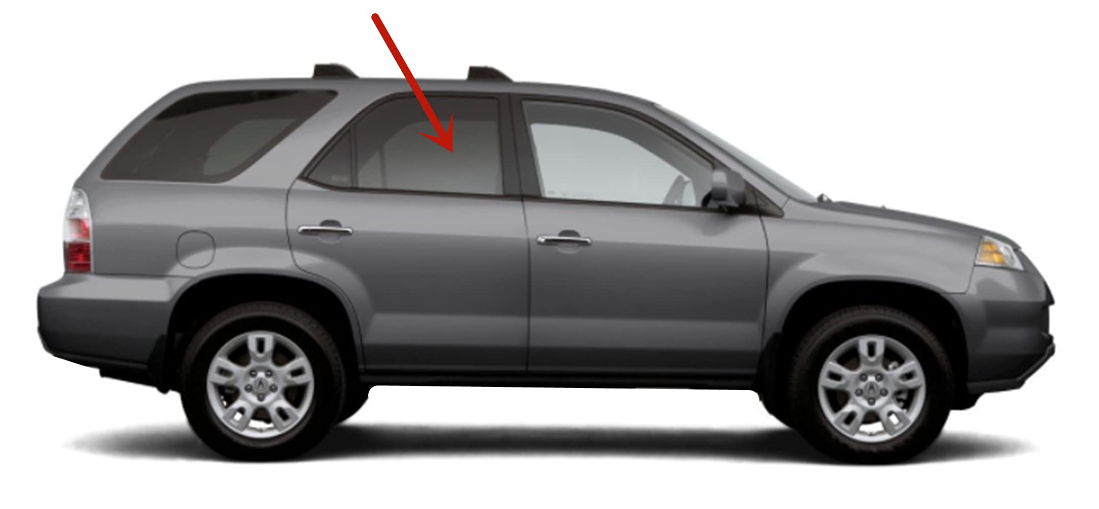 Passenger Side Rear Door Window Glass Replacement for Acura MDX 2001-2006 Models - Perfect Fit for Right Side Window Repair & Auto Glass Replacement