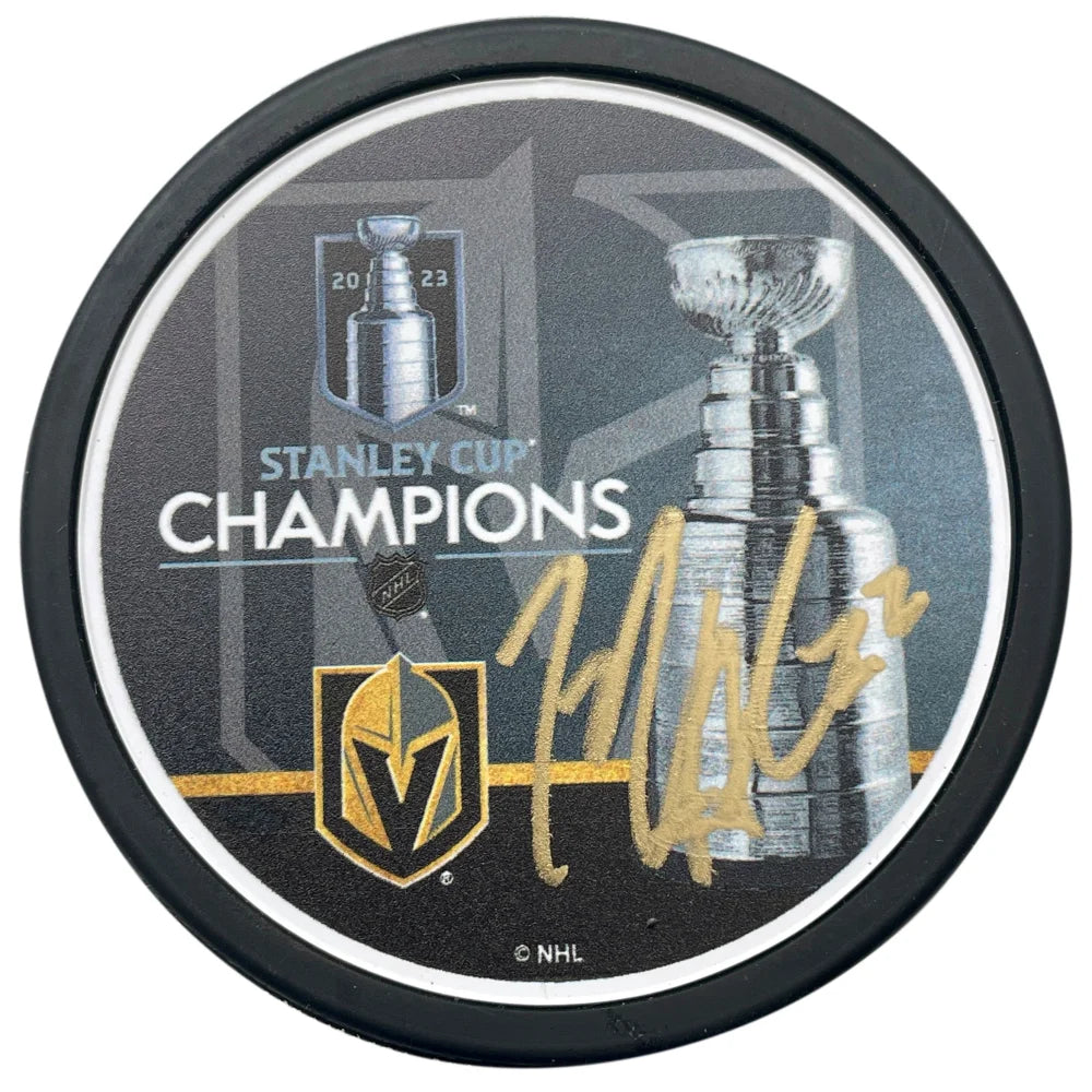 Michael Amadio Autographed Vegas Golden Knights Stanley Cup Hockey Puck - COA & IGM Certified - Perfect for NHL Fans, Collectors & Memorabilia Displays