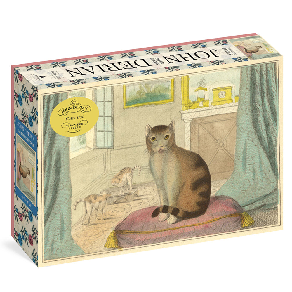 Calm Cat 750 Piece Jigsaw Puzzle for Adults - Relaxing Animal Puzzle Game for Stress Relief & Home Decor