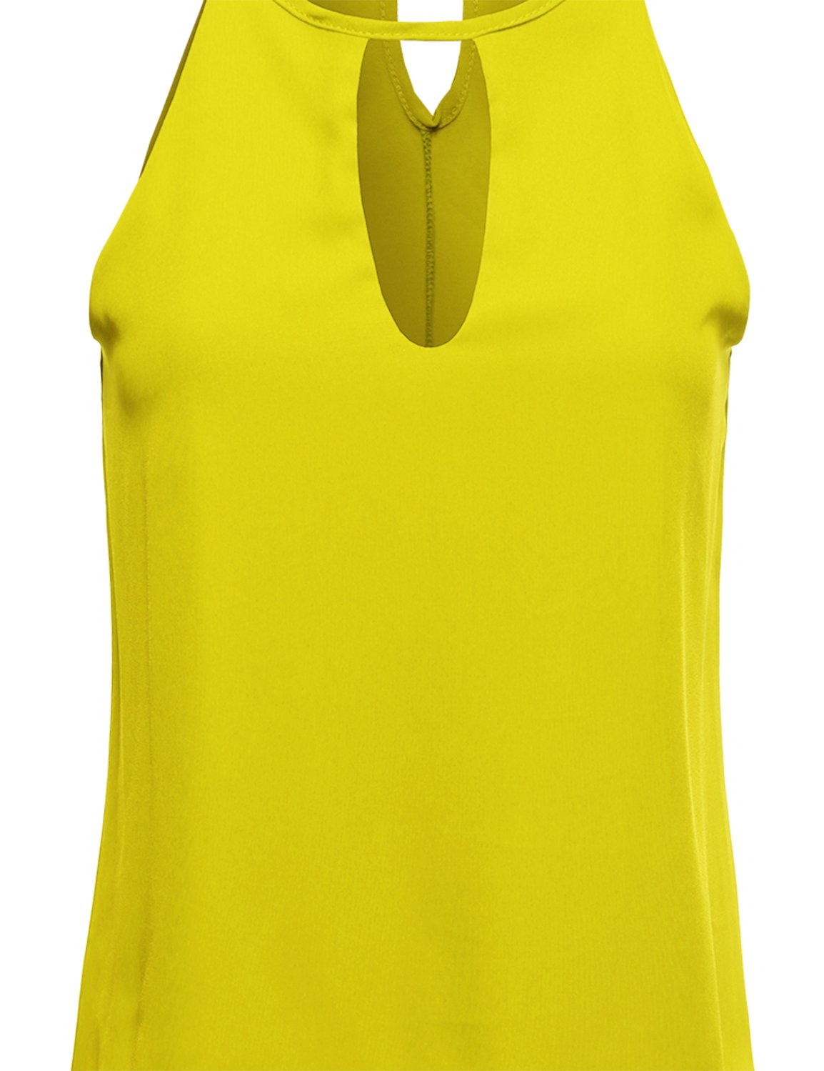 Awesome21 Women's High Neck Chiffon Flowy Sleeveless Blouse - Elegant Summer Tops for Casual Wear & Office Outfits