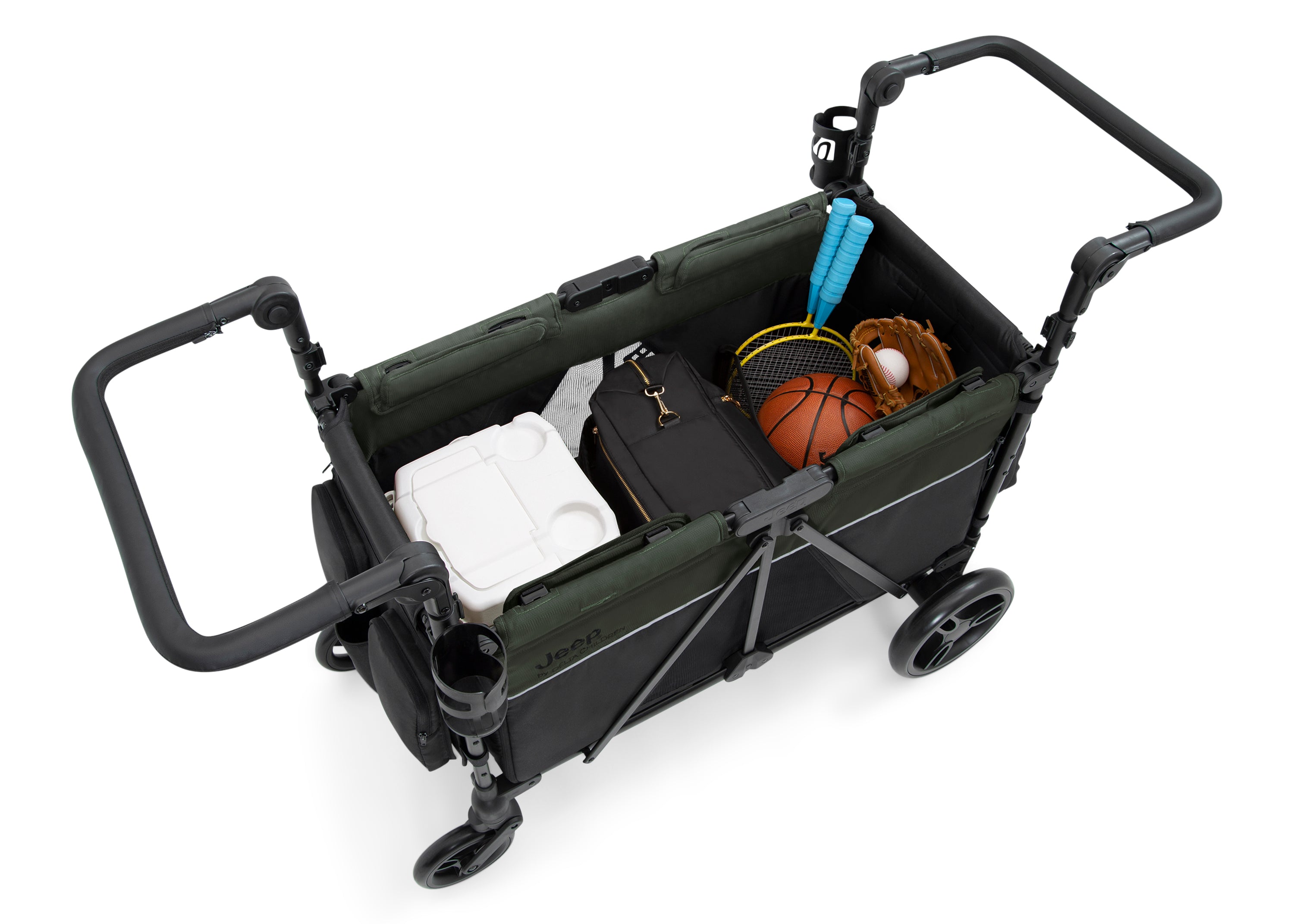 Jeep Aries Stroller Wagon - 4-in-1 Multi-Functional Baby Stroller & Wagon with Canopy, All-Terrain Wheels for Outdoor Adventures, Beach, Park & Shopping Trips