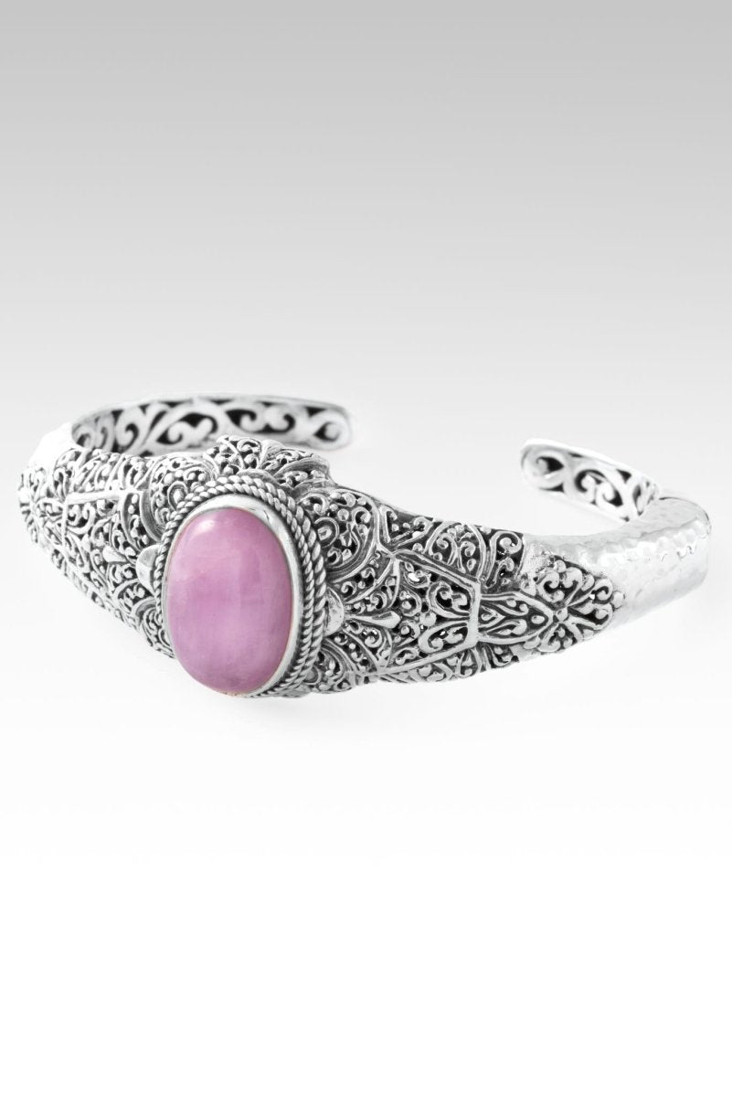 Chance on Hope Cuff™ Kunzite Bracelet - Elegant Rose Quartz Jewelry for Women, Healing Crystal Gift for Meditation, Yoga & Spiritual Wellness