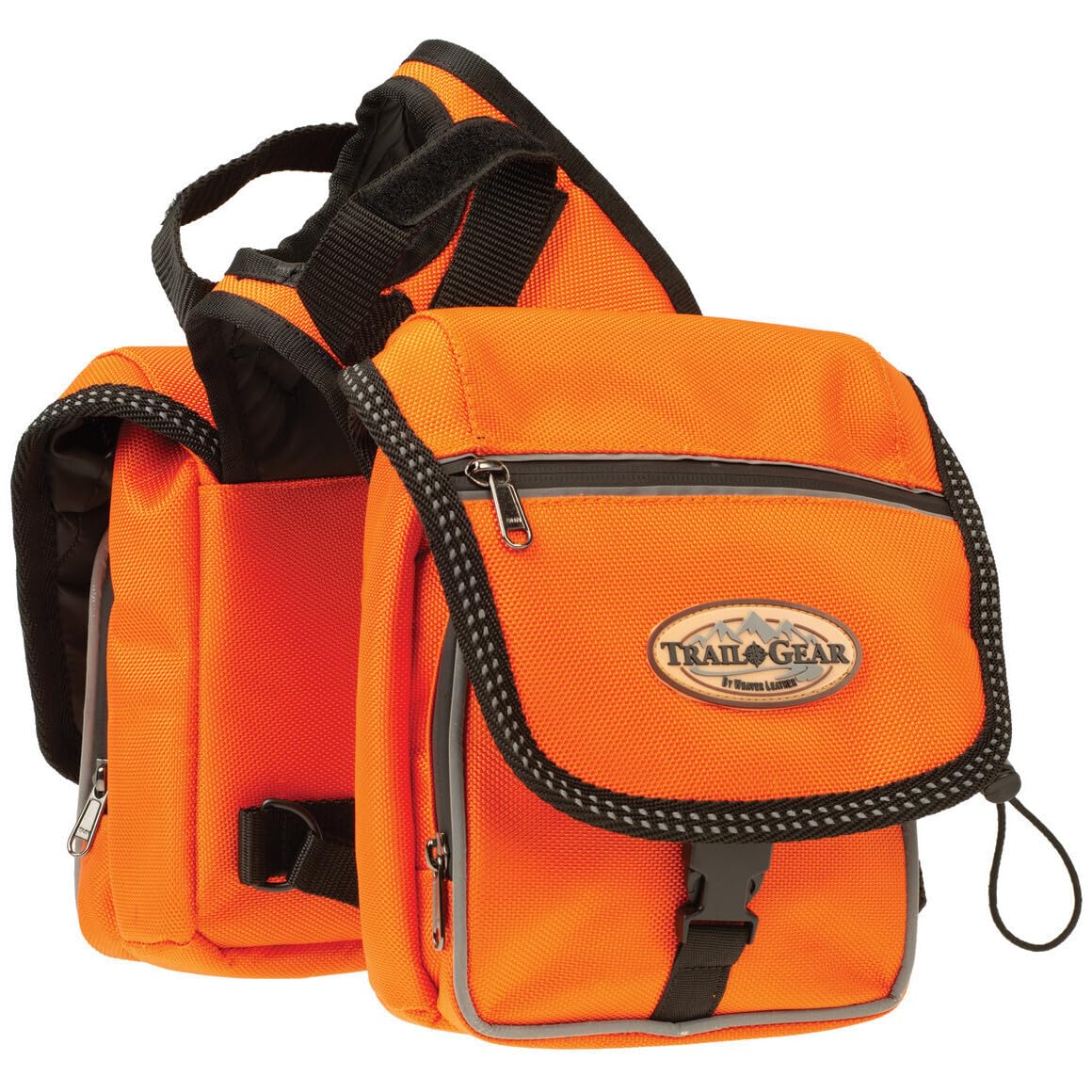 Weaver Trail Gear Pommel Bags Orange - Durable Horse Riding Saddle Bags for Trail Rides, Camping & Outdoor Adventures