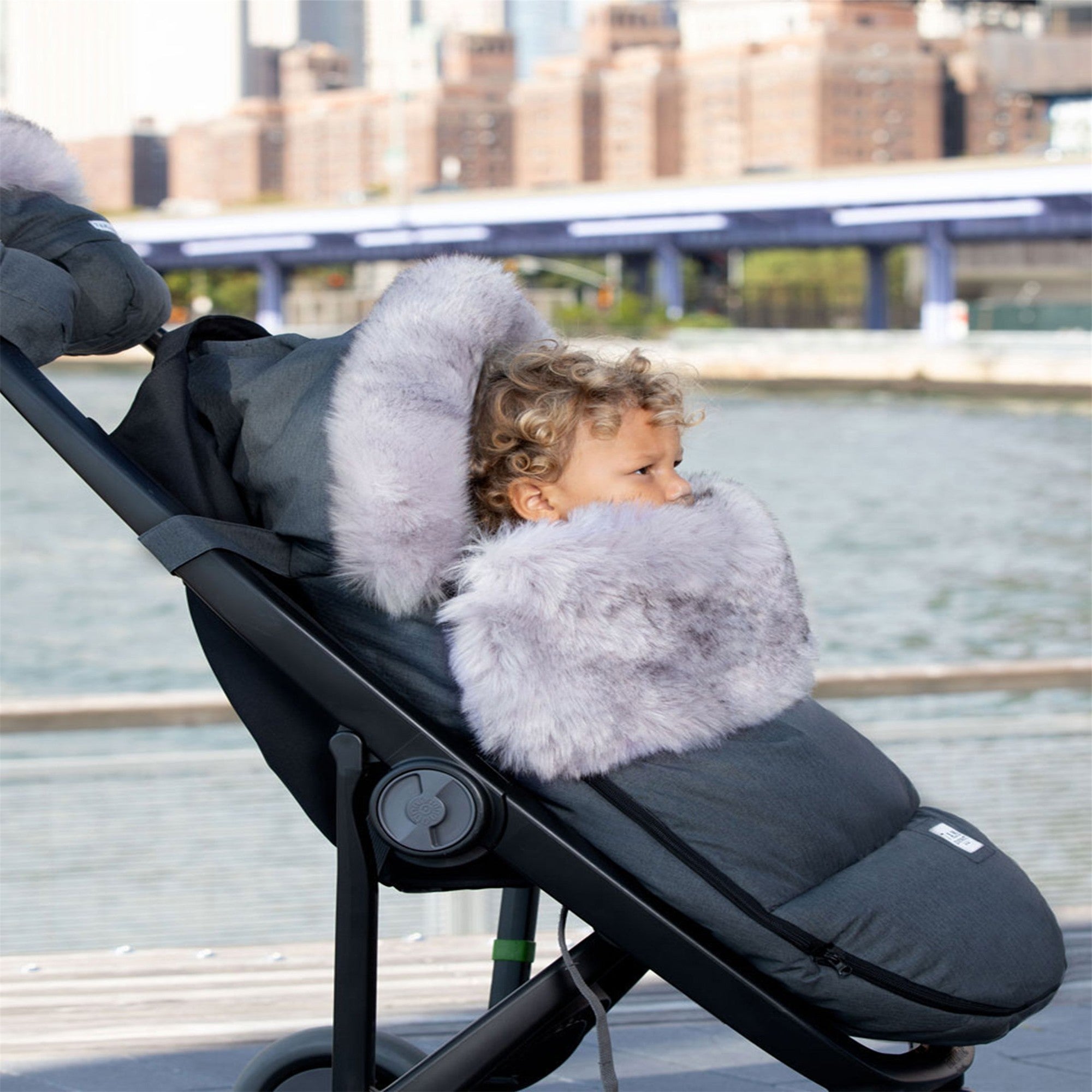 7AM Enfant PlushPOD Tundra - Premium Baby Travel Blanket & Stroller Liner for Cozy Naps On-The-Go - Perfect for Car Seats, Strollers, and Airplane Travel
