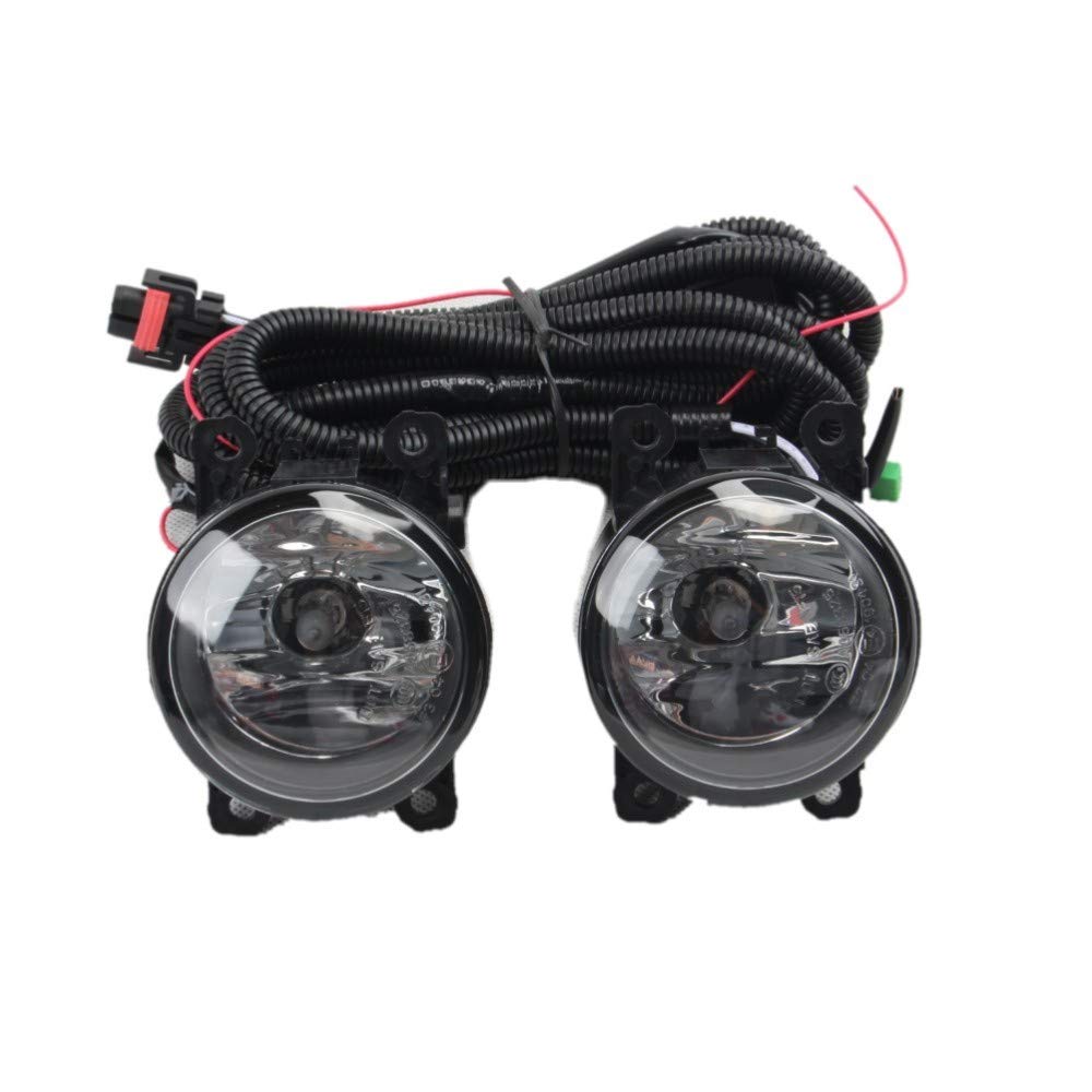 Nissan Patrol Y61 2005-2010 Fog Light Kit - 4300K Halogen Fog Lamp Assembly with Cover, Wiring Harness & Switch - Perfect for Off-Road Driving & Night Visibility