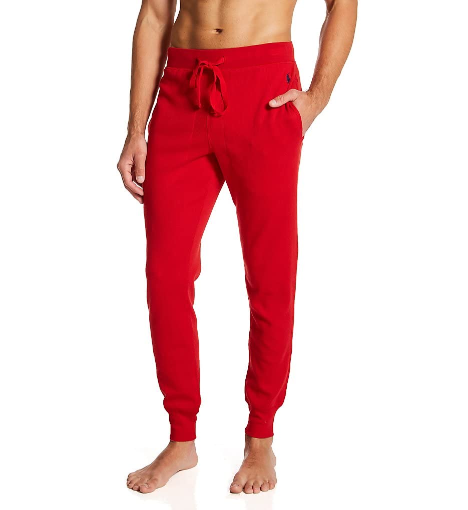 Polo Ralph Lauren Midweight Waffle Solid Jogger Pants for Men - Comfortable Casual Lounge & Athletic Wear for Home, Gym, and Everyday Use
