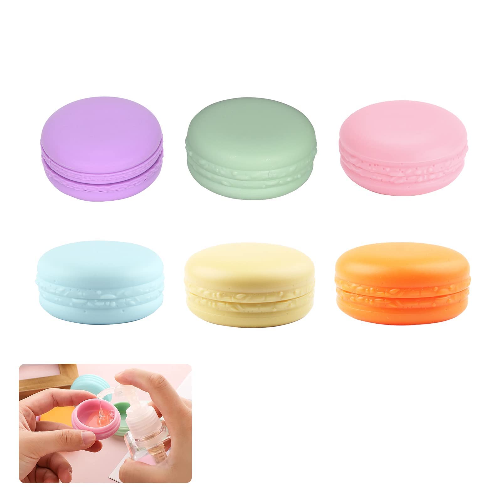 6-Piece Travel-Sized Leakproof Cosmetic Jars (10ml) - Reusable Mini Plastic Containers for Toiletries, Creams, Lotions & Condiments - Perfect for Air Travel, Makeup Samples & Jewelry Storage