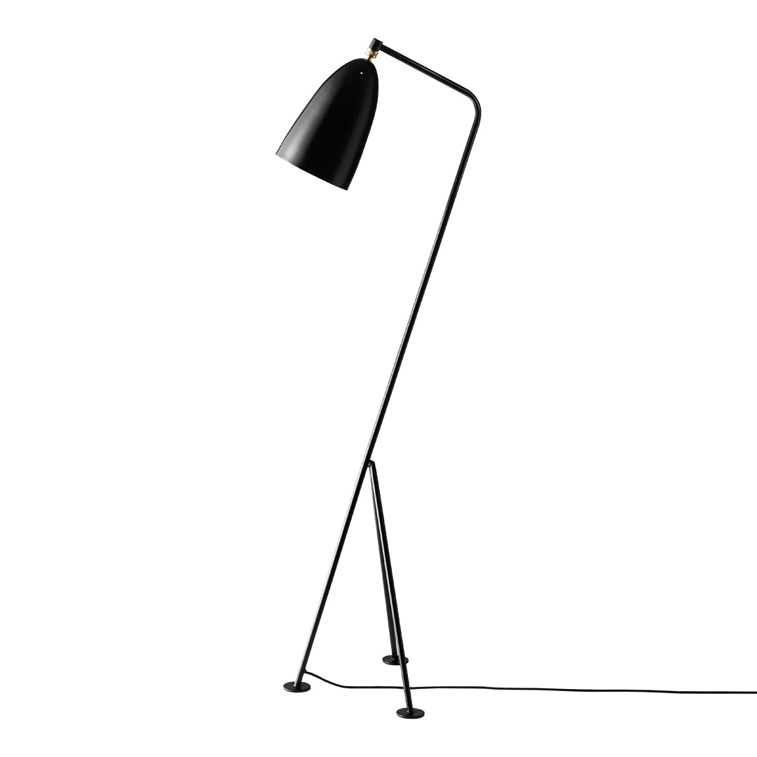 Modern Grossman Gräshoppa Floor Lamp - Adjustable LED Reading Light for Living Room, Bedroom & Office - Scandinavian Design with Flexible Gooseneck - Warm White Light for Cozy Ambience