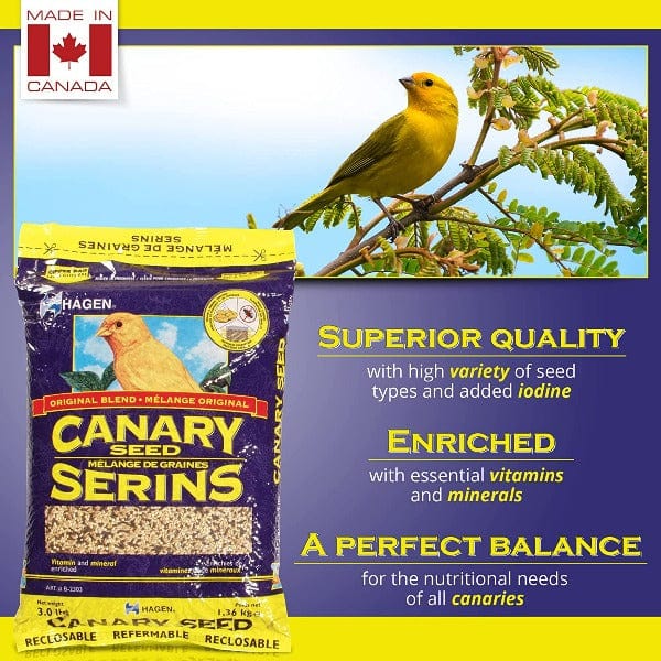 Premium Hagen Canary Staple VME Seed Mix - High Protein Bird Food for Canaries & Finches - Perfect for Daily Feeding & Breeding Season Nutrition