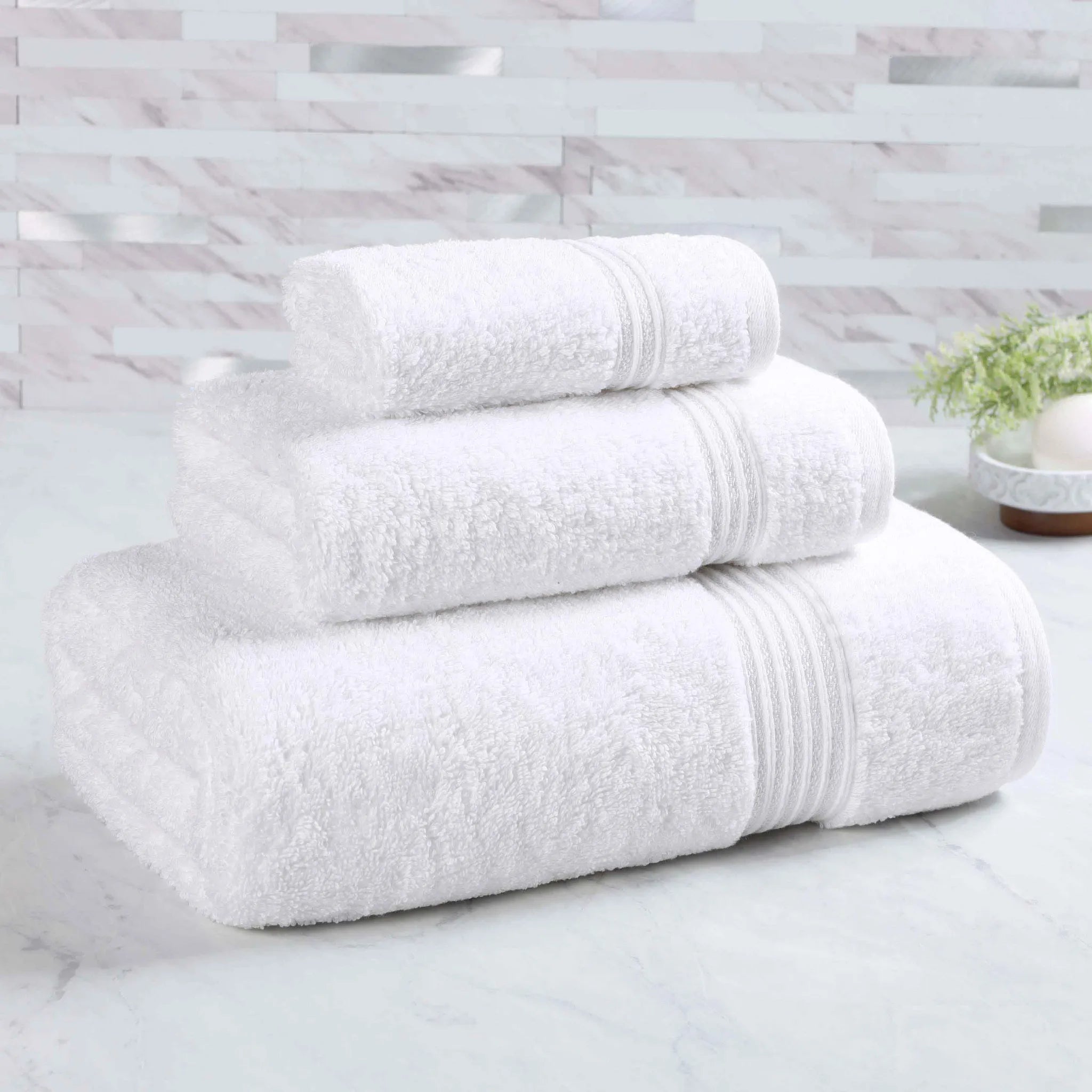 Premium Egyptian Cotton Plush 3-Piece Luxury Bath Towel Set - Ultra Absorbent & Soft for Spa, Bathroom & Hotel Use